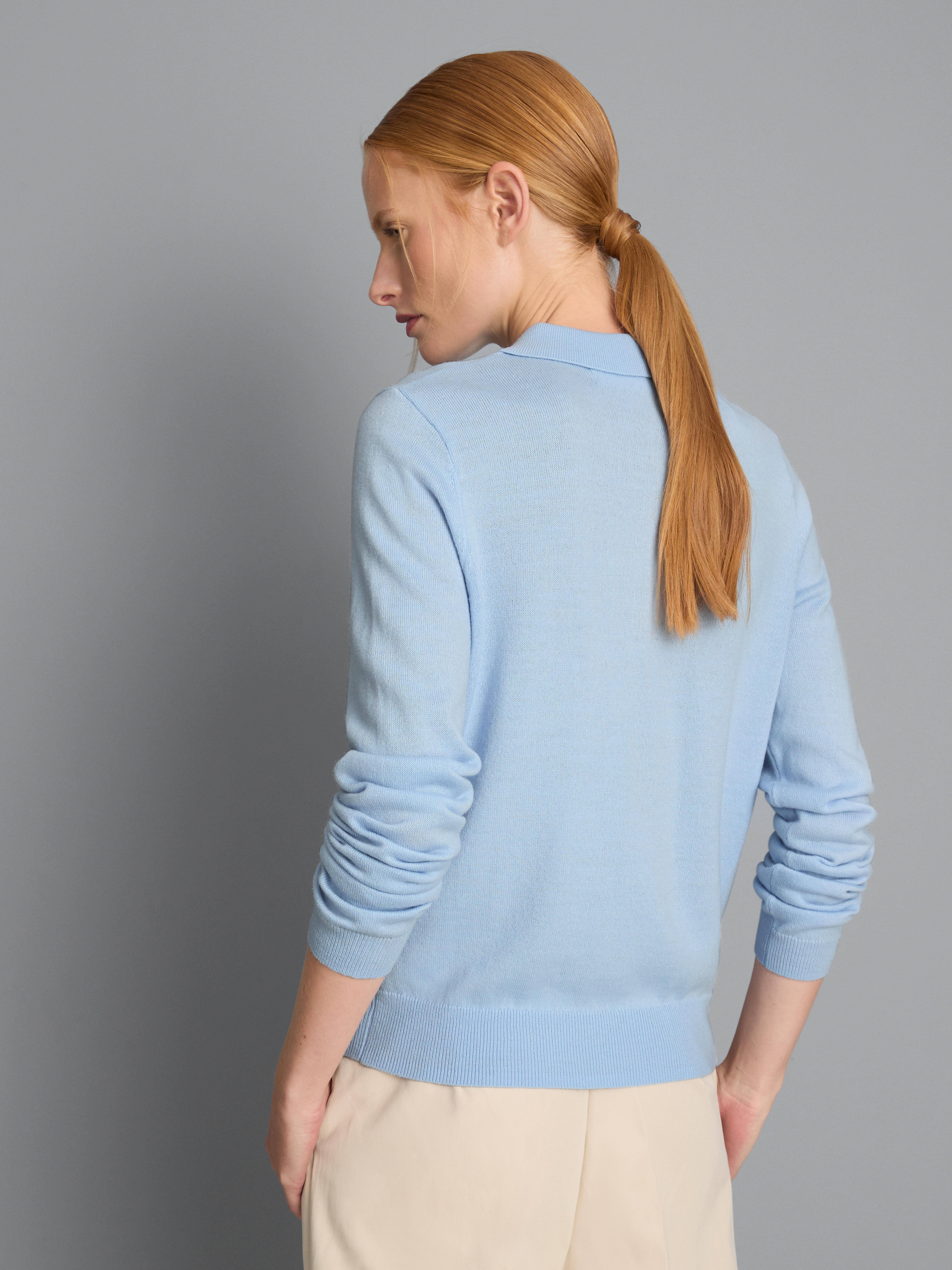 Wool Blend Knitted Polo Shirt
