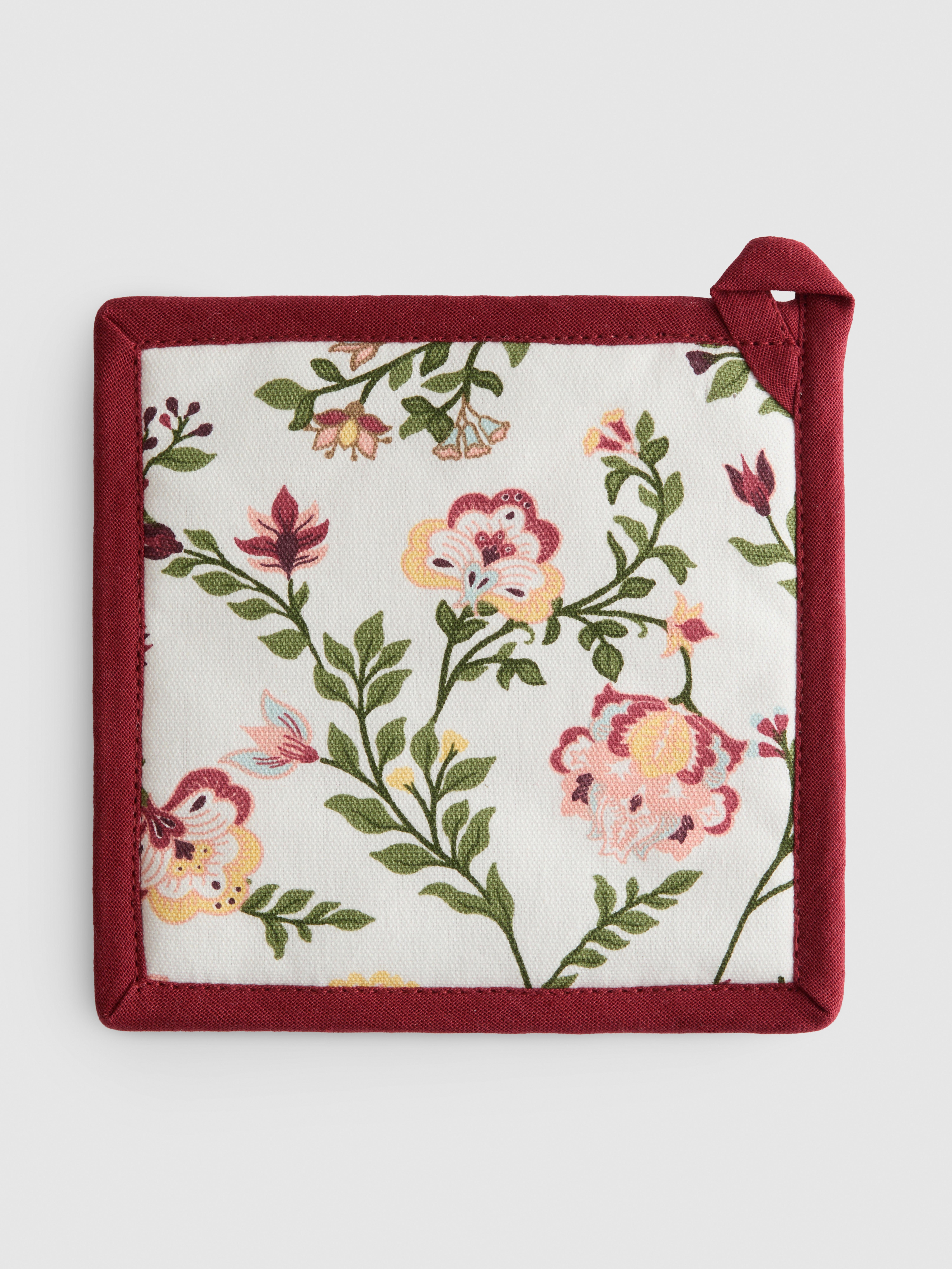 Topflappen mit Blumenmuster