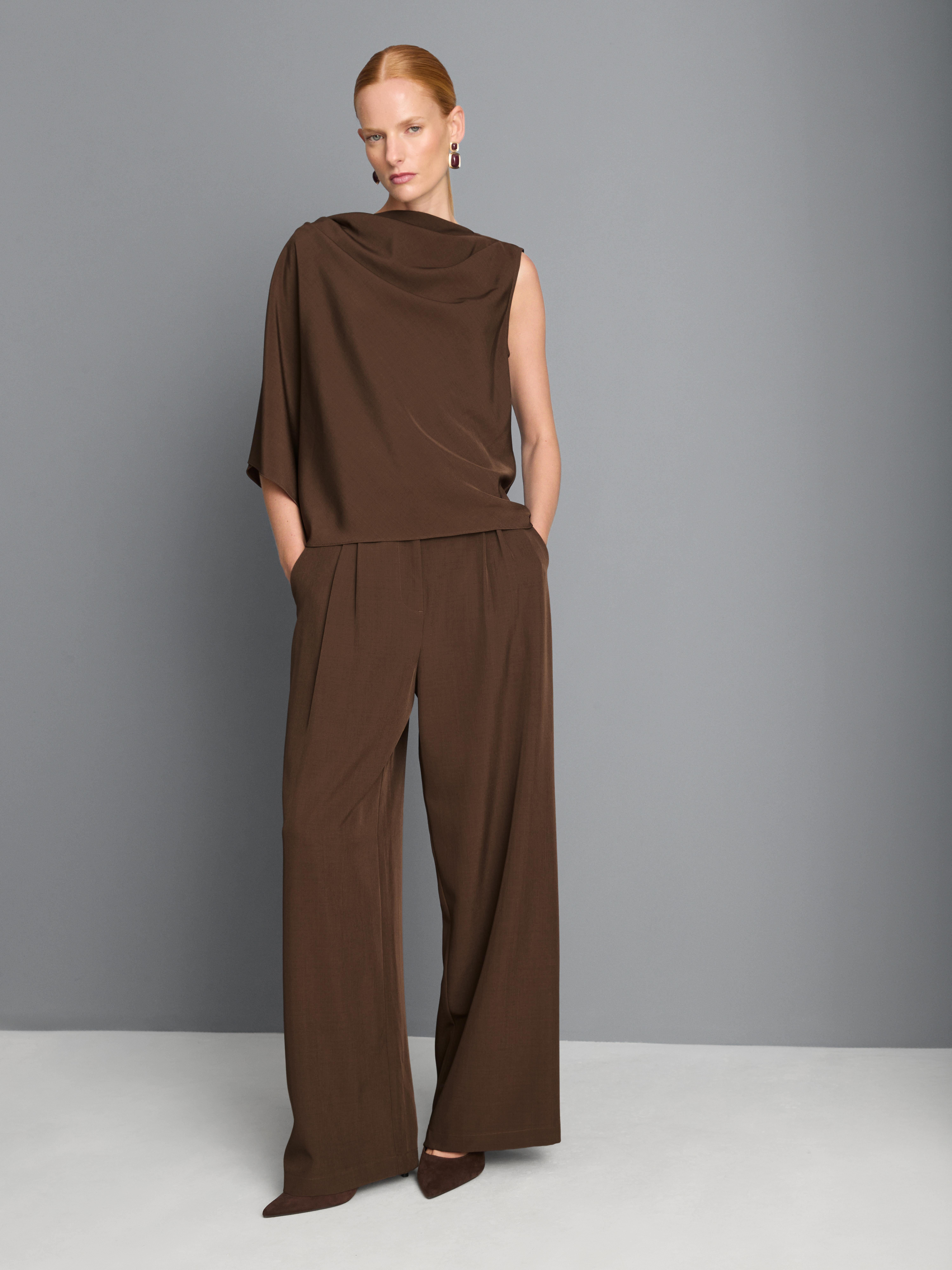 Asymmetric Cowl Neck Top