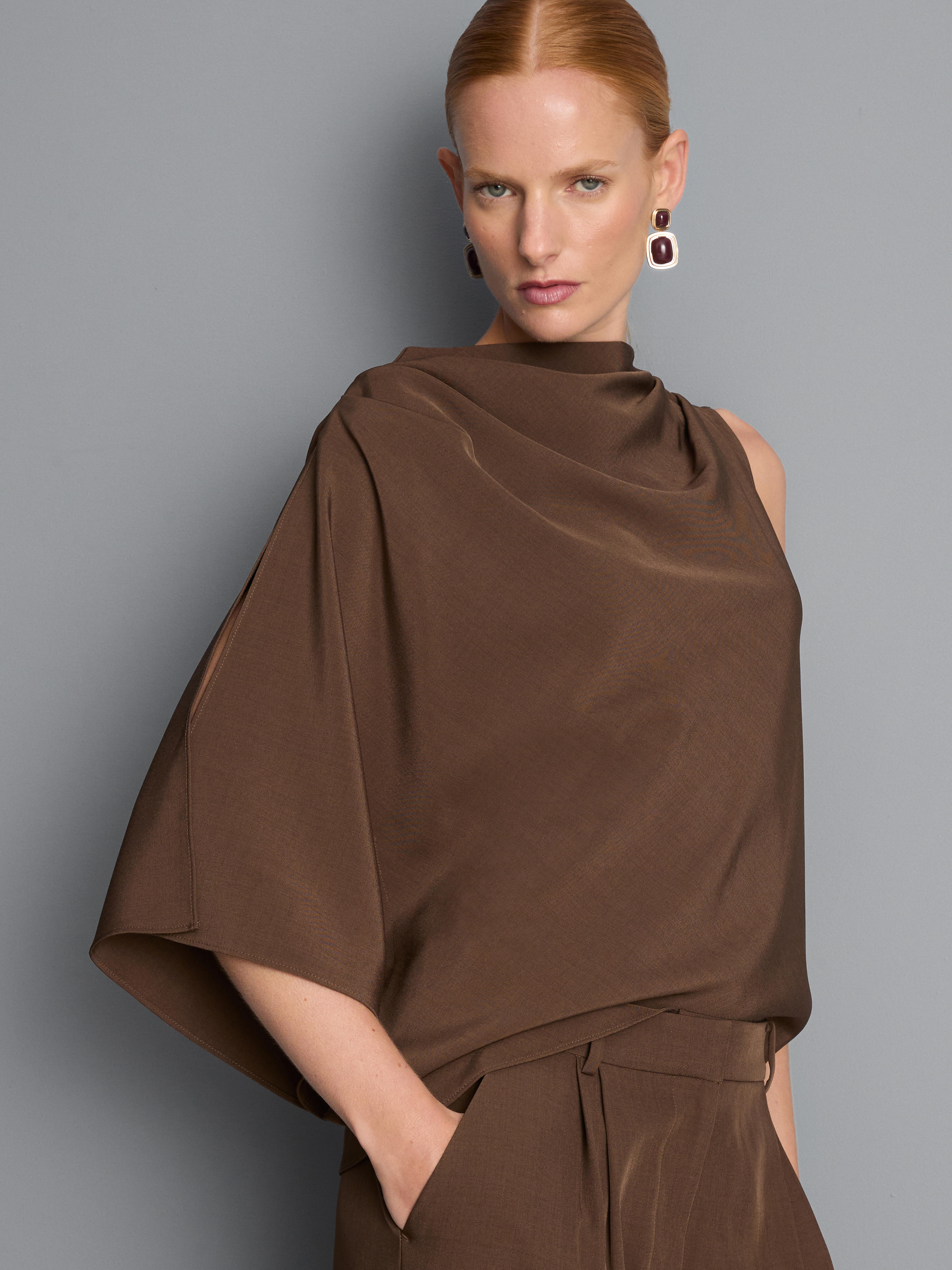 Asymmetric Cowl Neck Top
