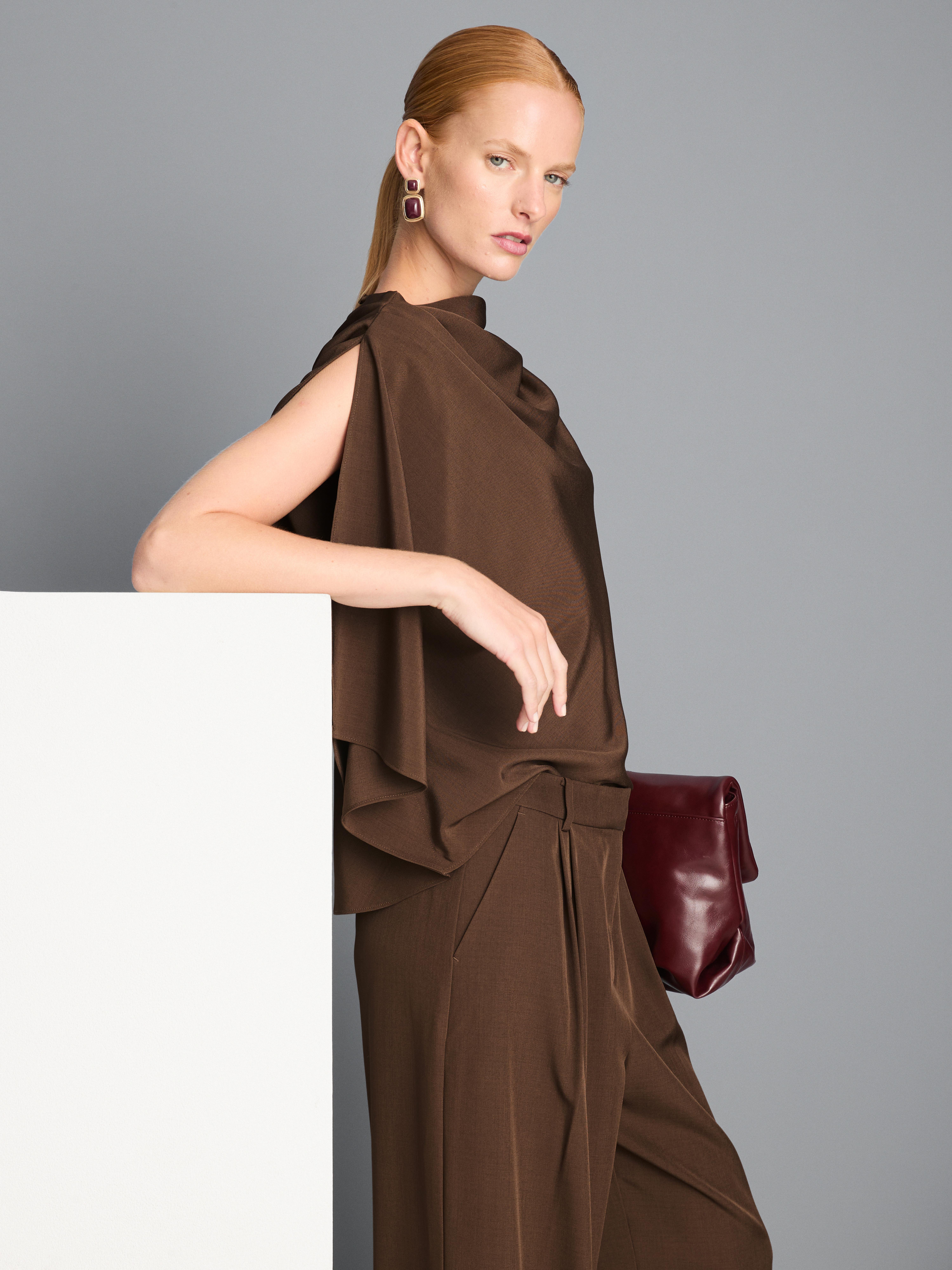Asymmetric Cowl Neck Top