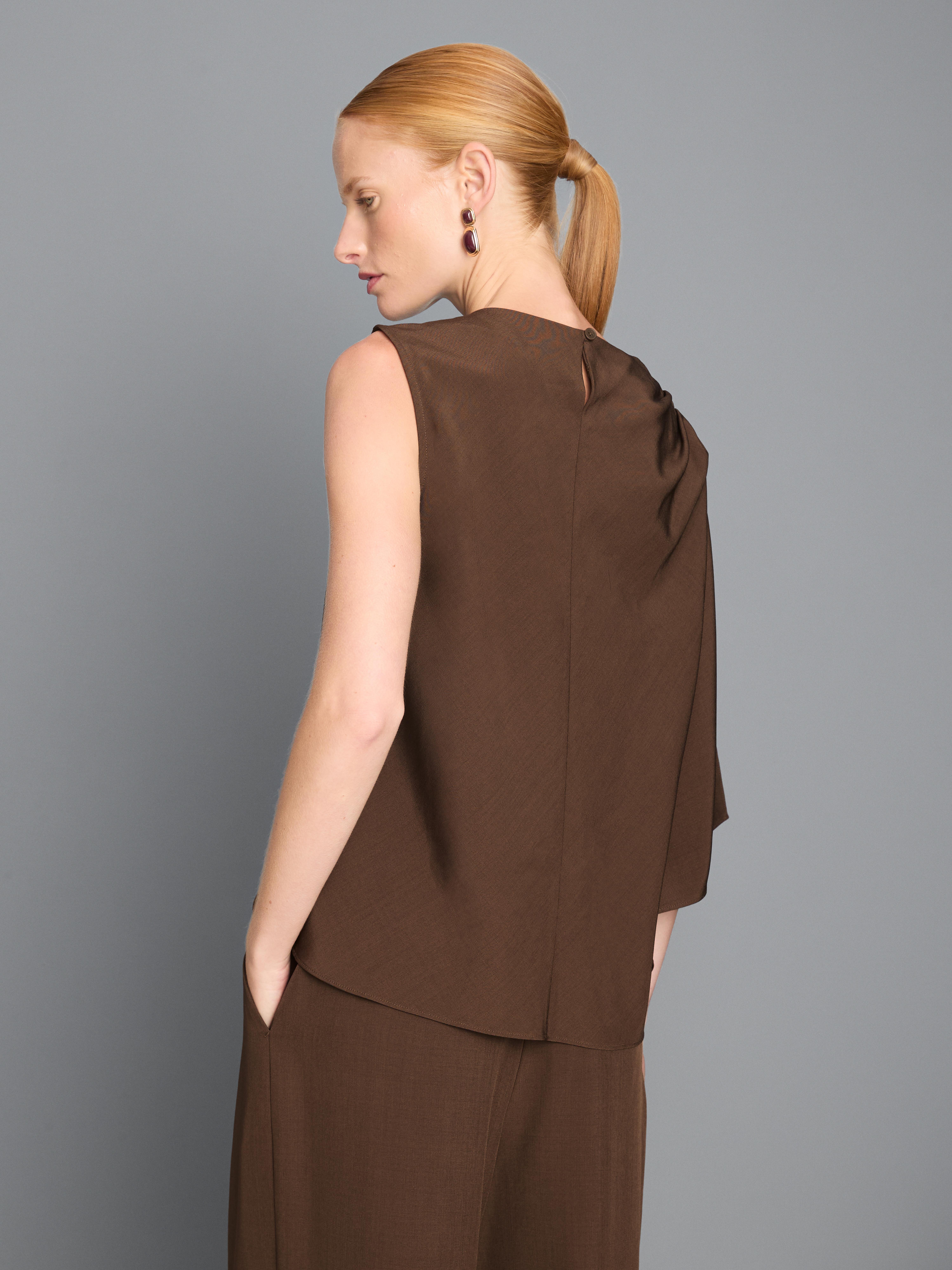 Asymmetric Cowl Neck Top