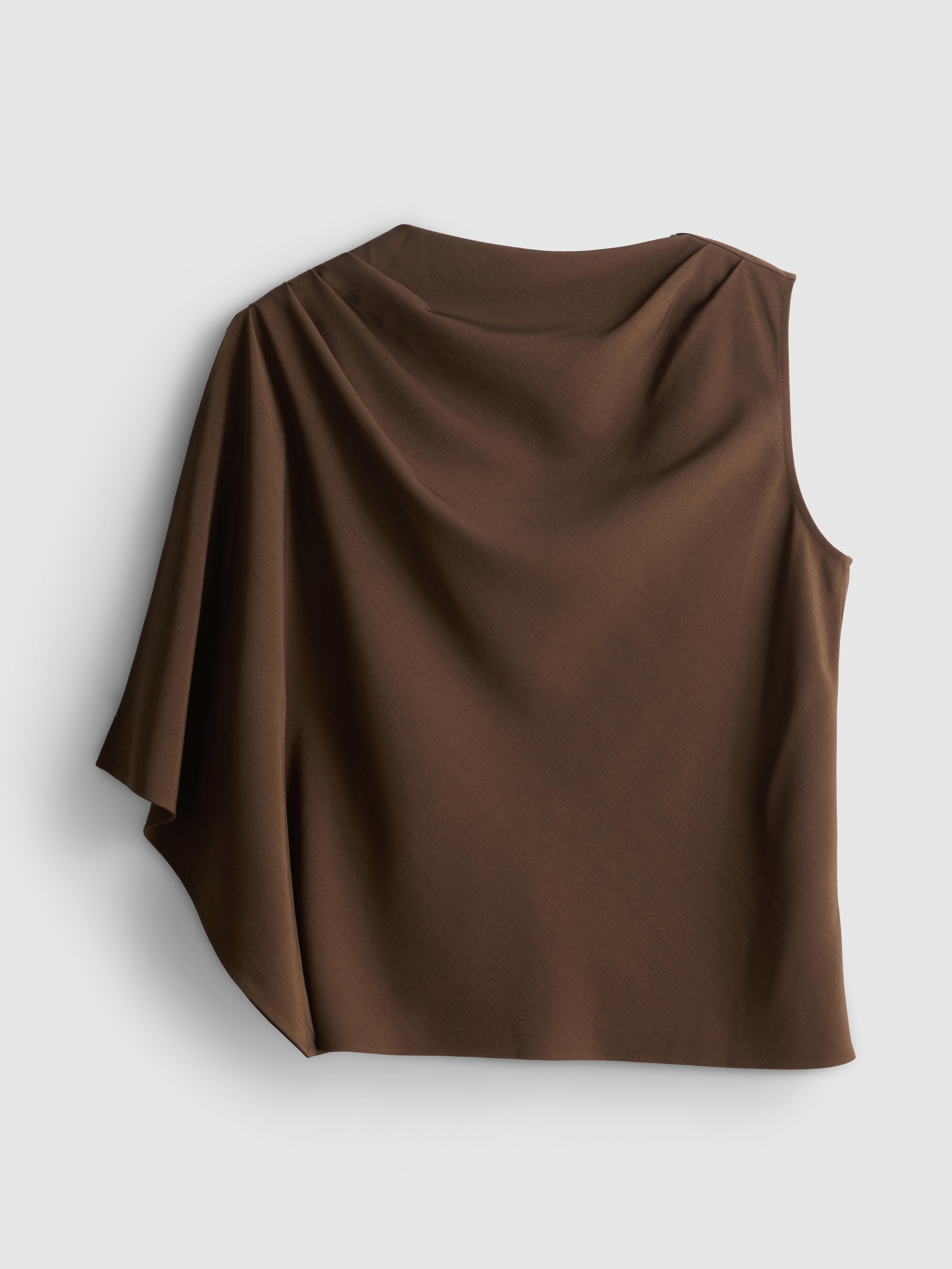 Asymmetric Cowl Neck Top