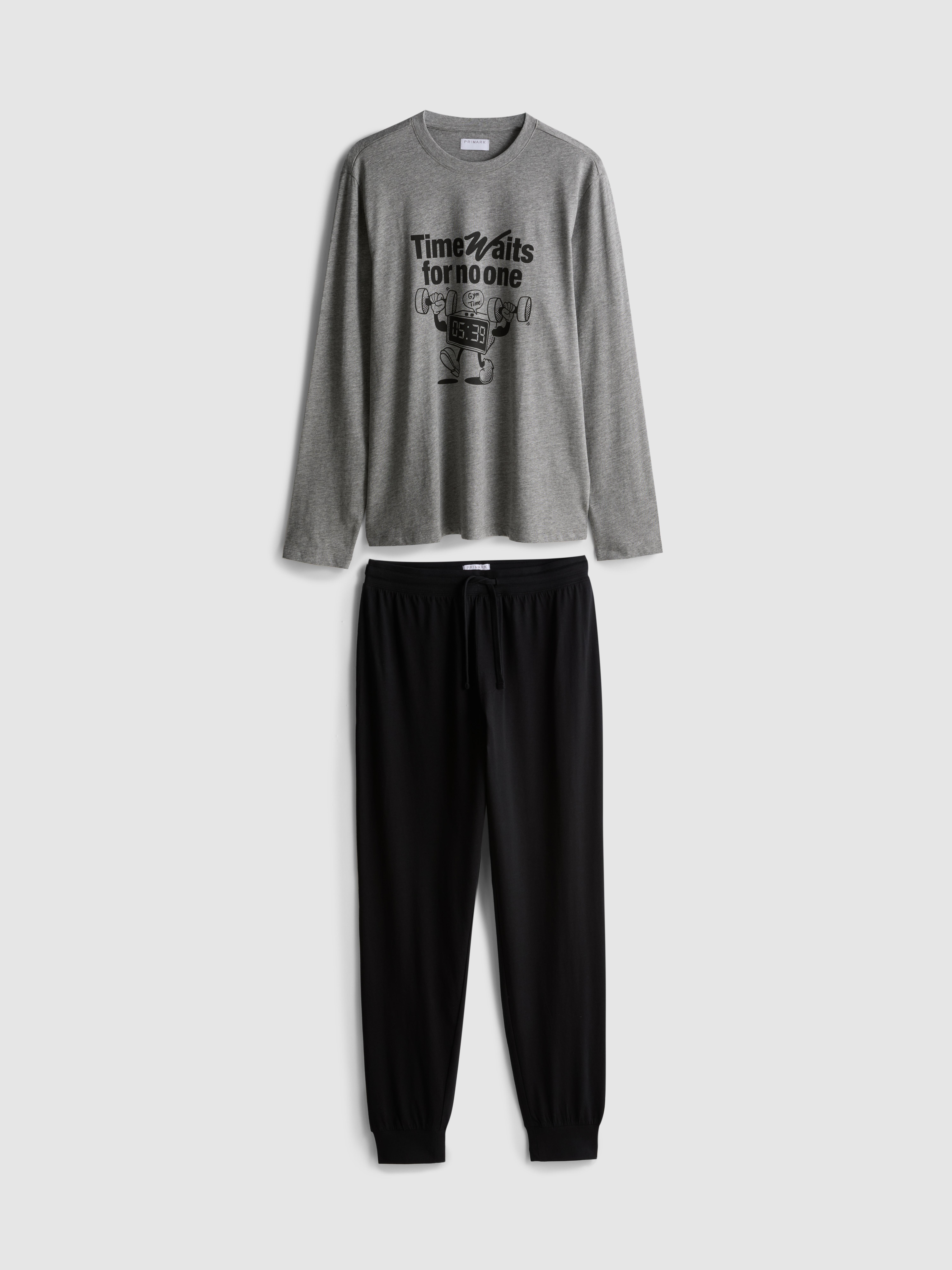 Cotton Rich Clock Graphic Pajama Set