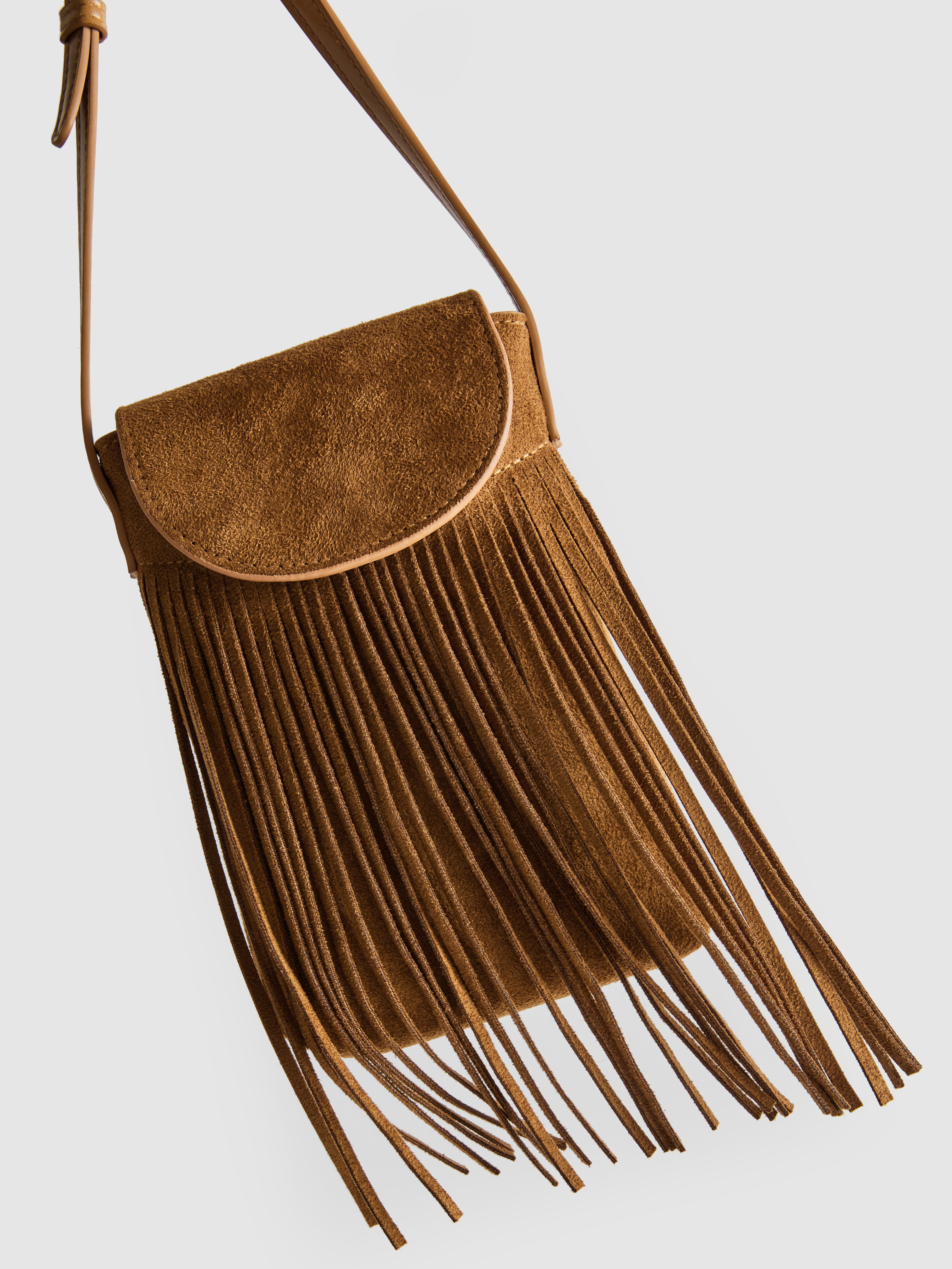Fringed Phone Holder Bag