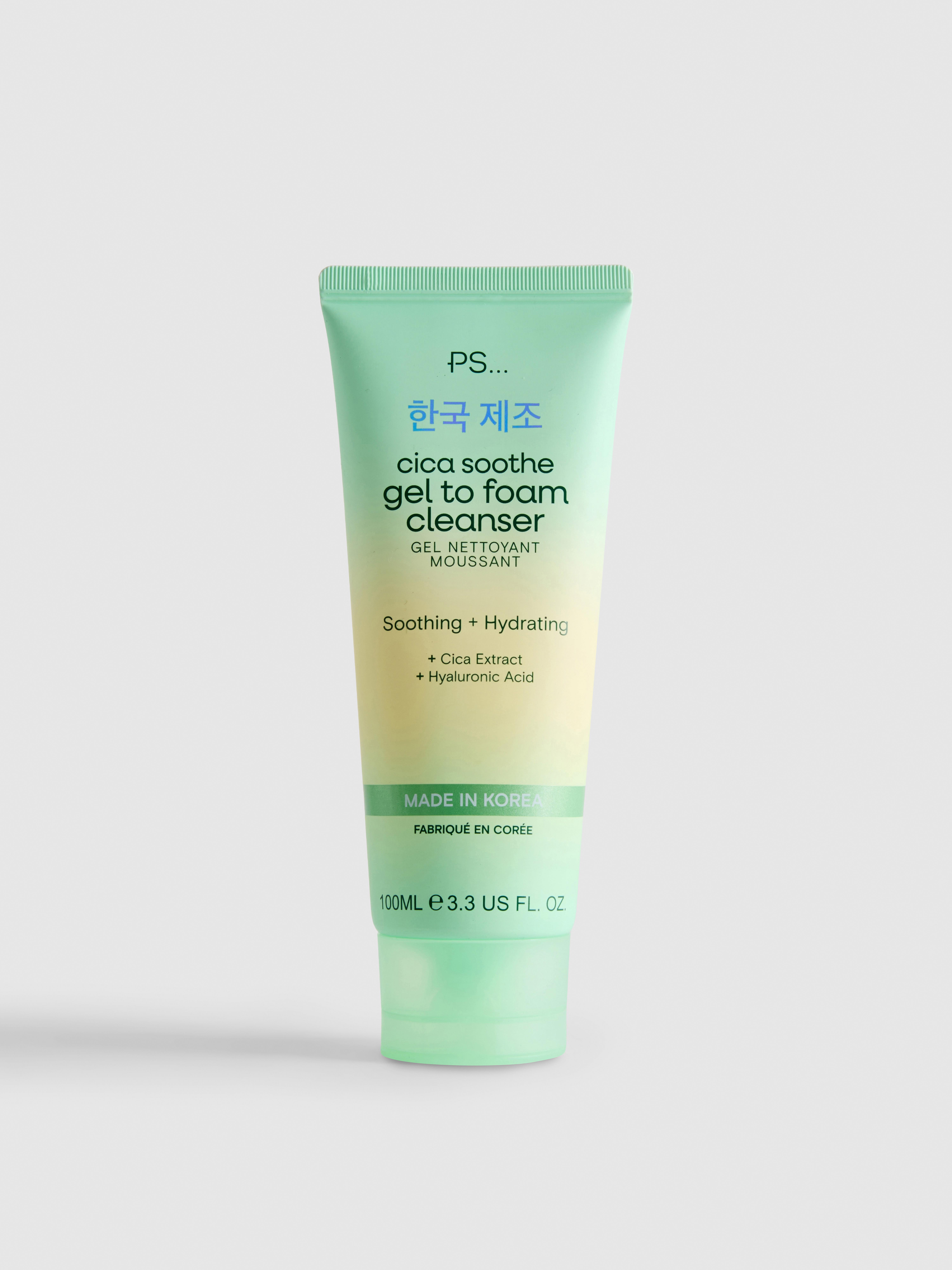 100 ml | „K-Beauty“ Gel-zu-Schaum-Gesichtsreiniger mit beruhigendem Cica-Extrakt