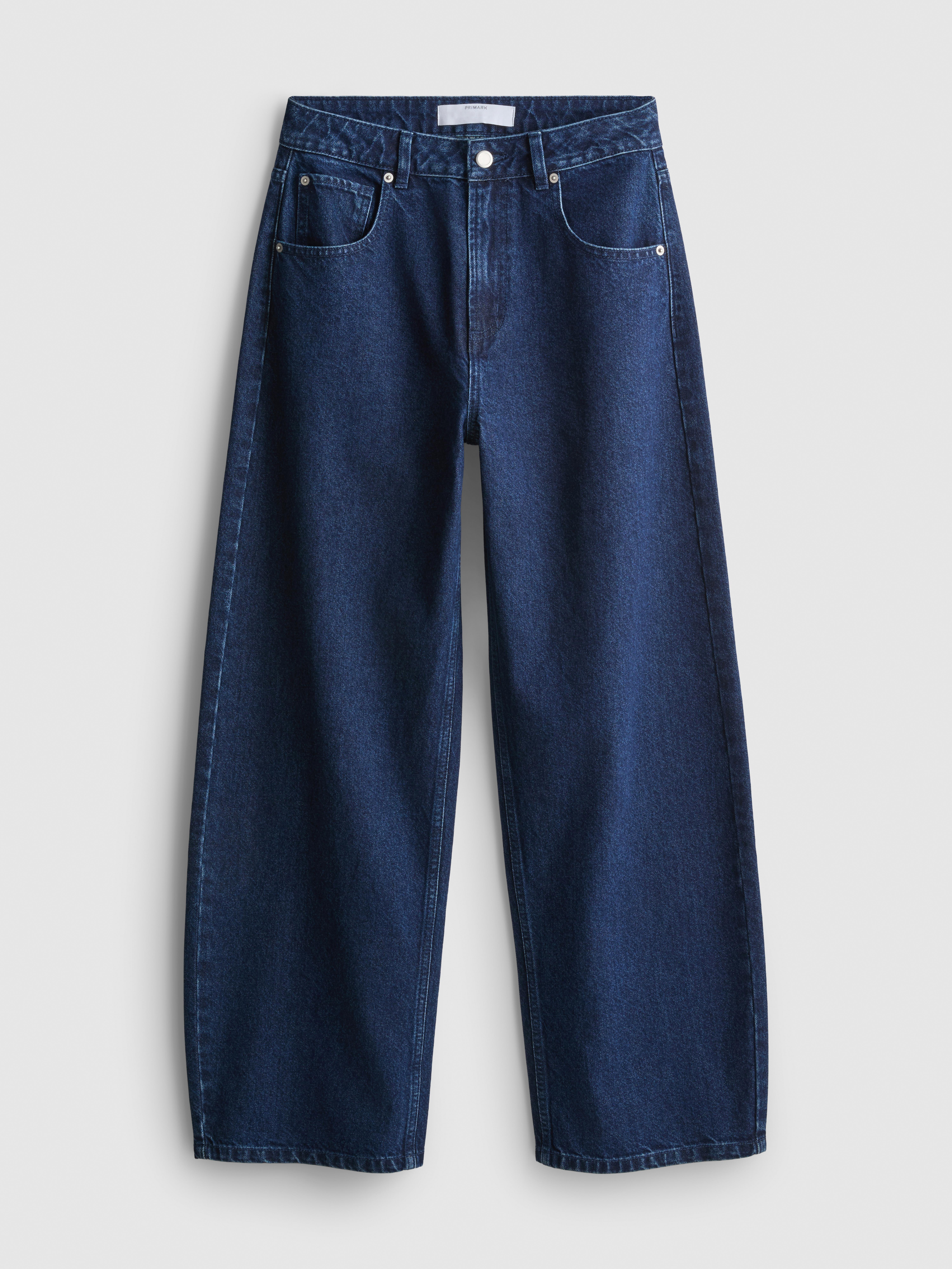 High-Waisted Barrel-Leg Jeans