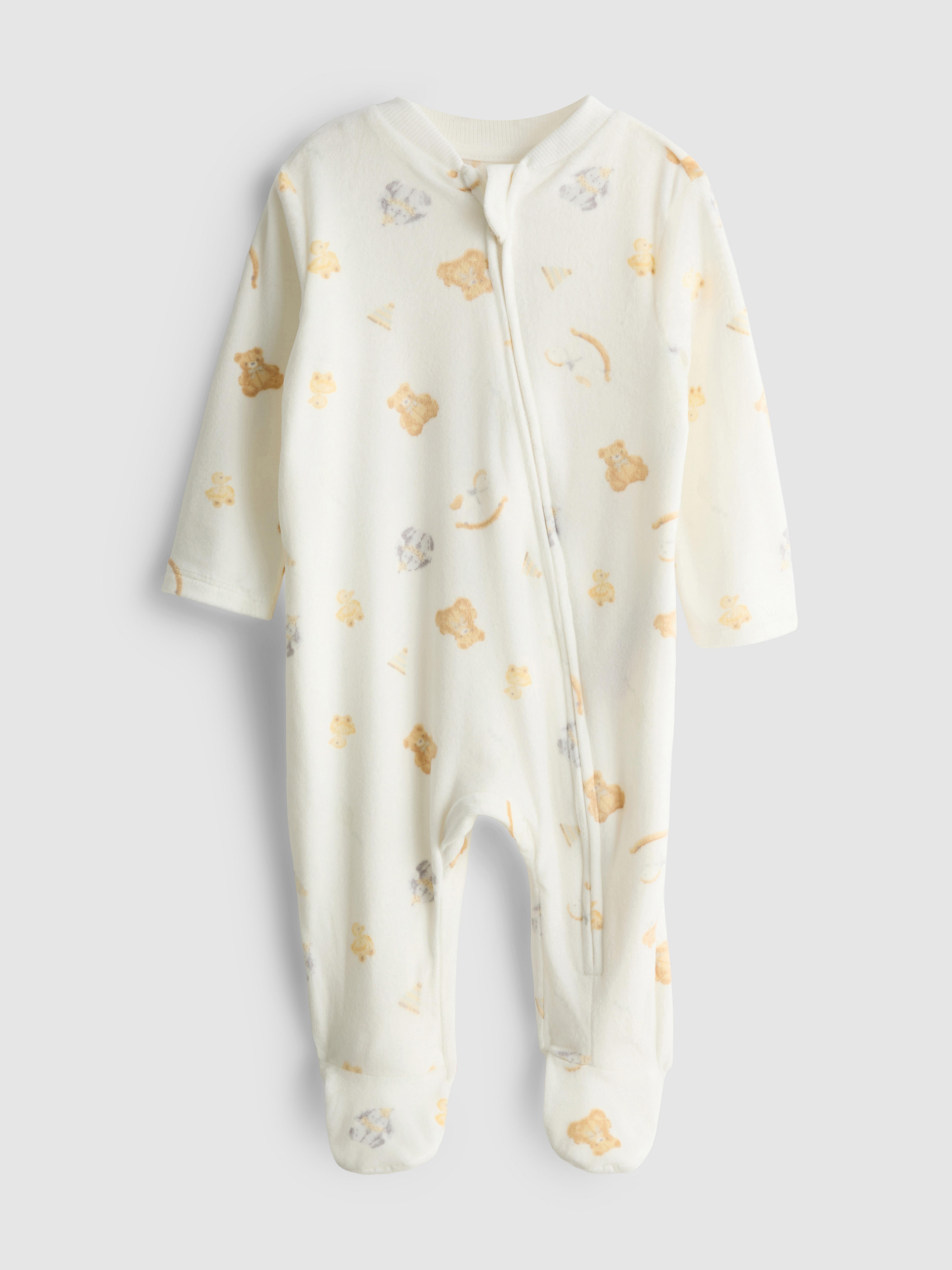 0-24mths | Toy Graphic Cosy Zip-Up Sleepsuit
