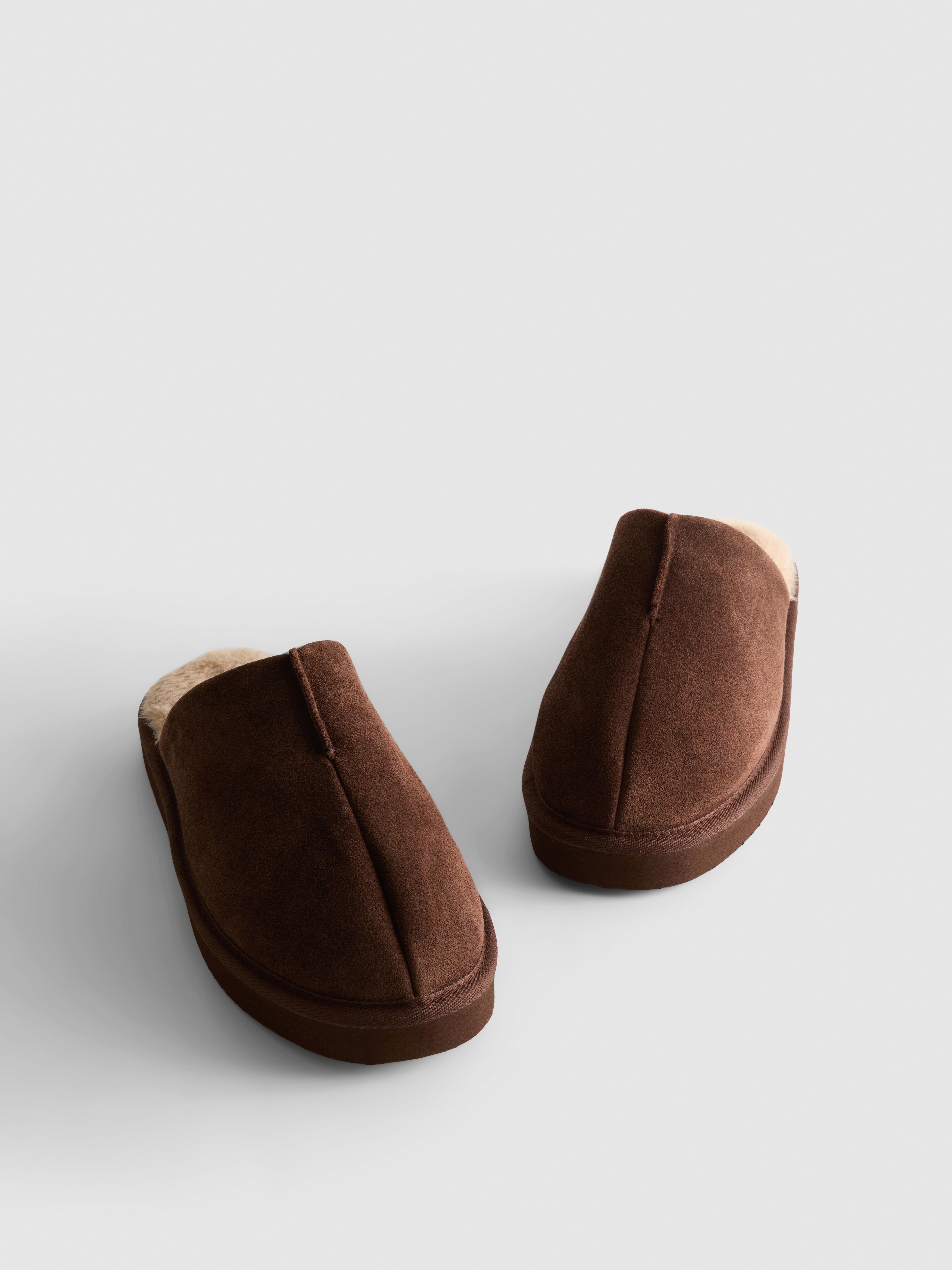 Suede Mule Slippers