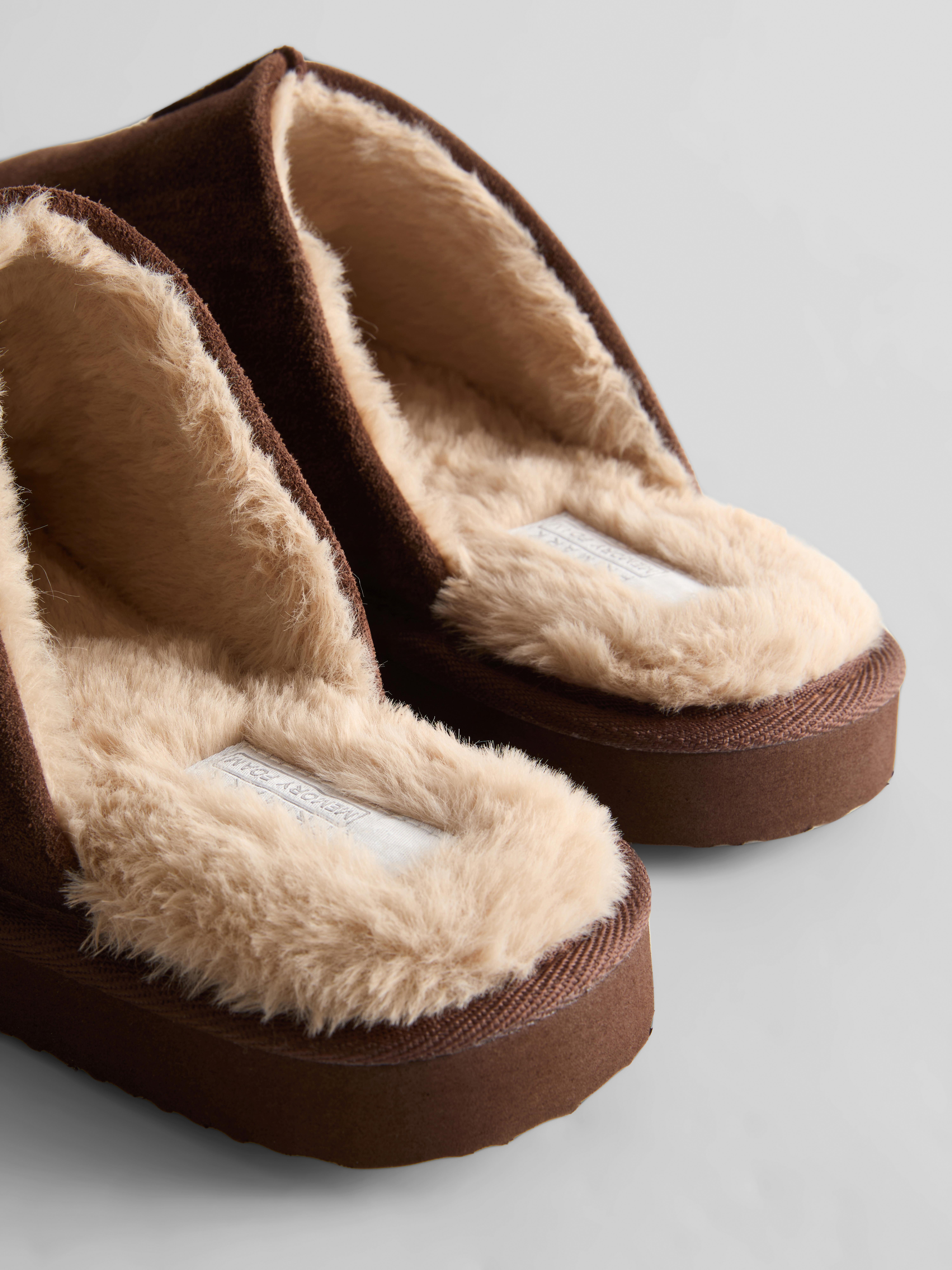 Suede Mule Slippers