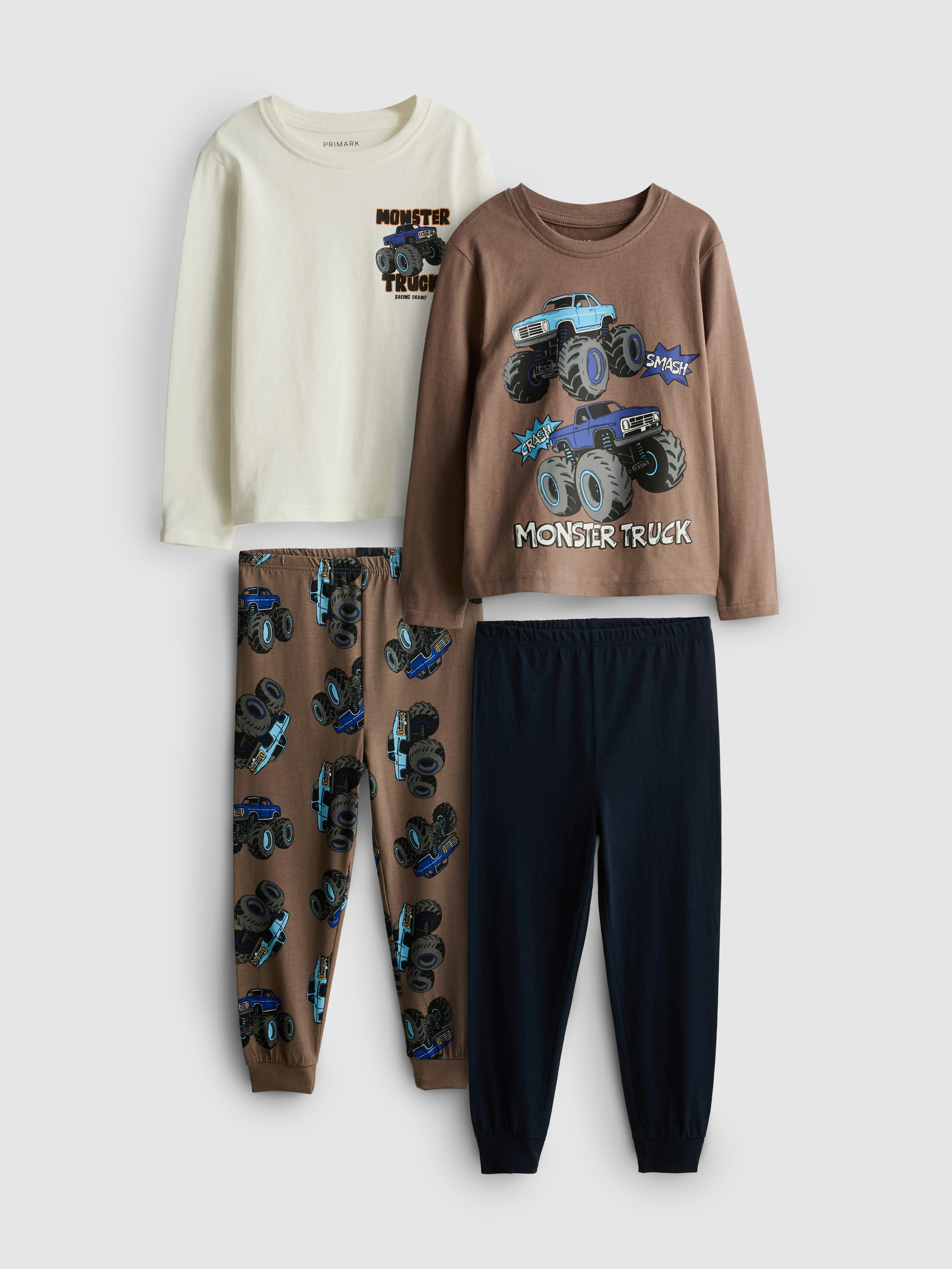 1–9 ans | 2 pyjamas en pur coton à motif monster truck