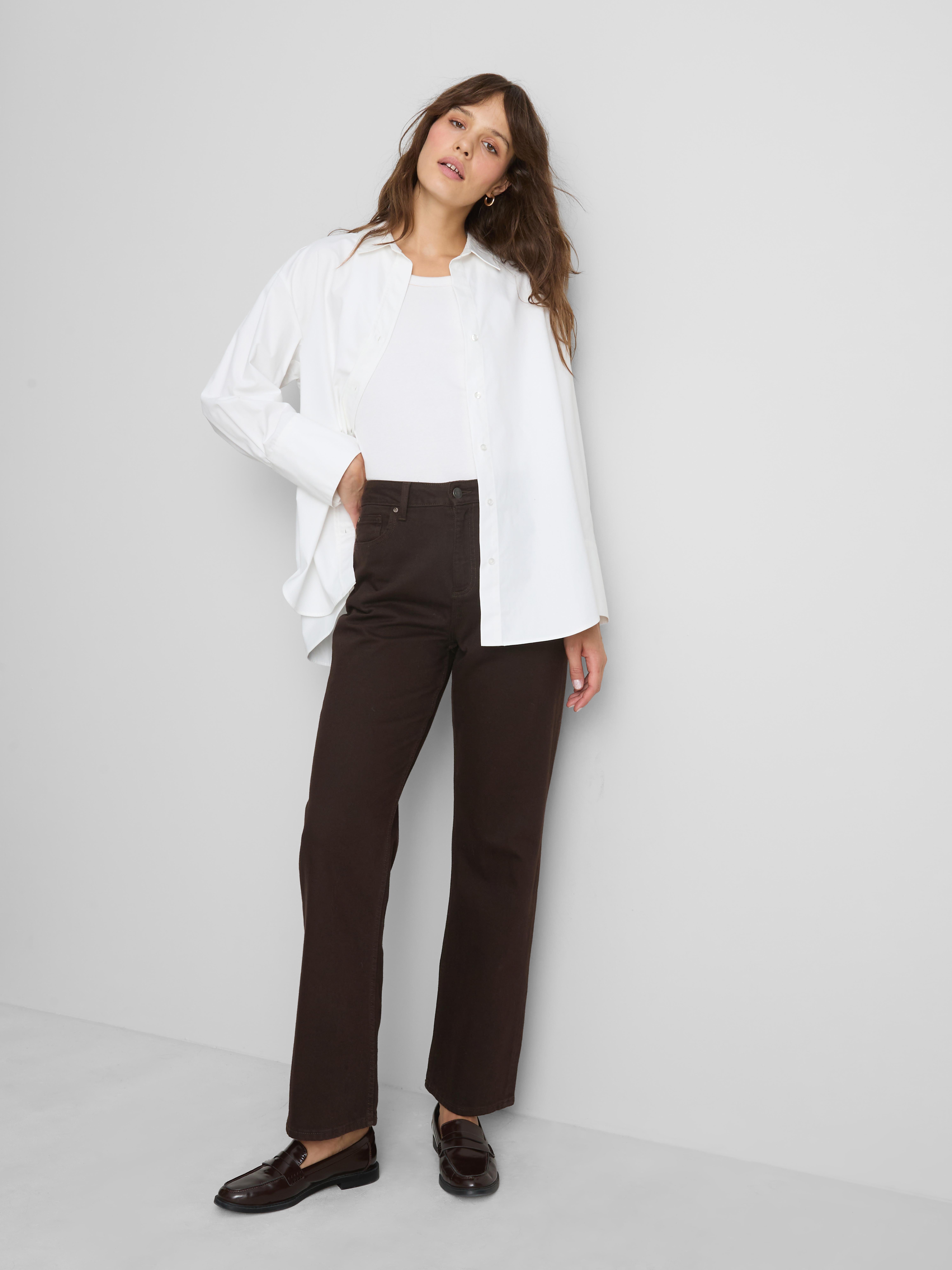 Cotton-Rich Straight-Leg Jeans