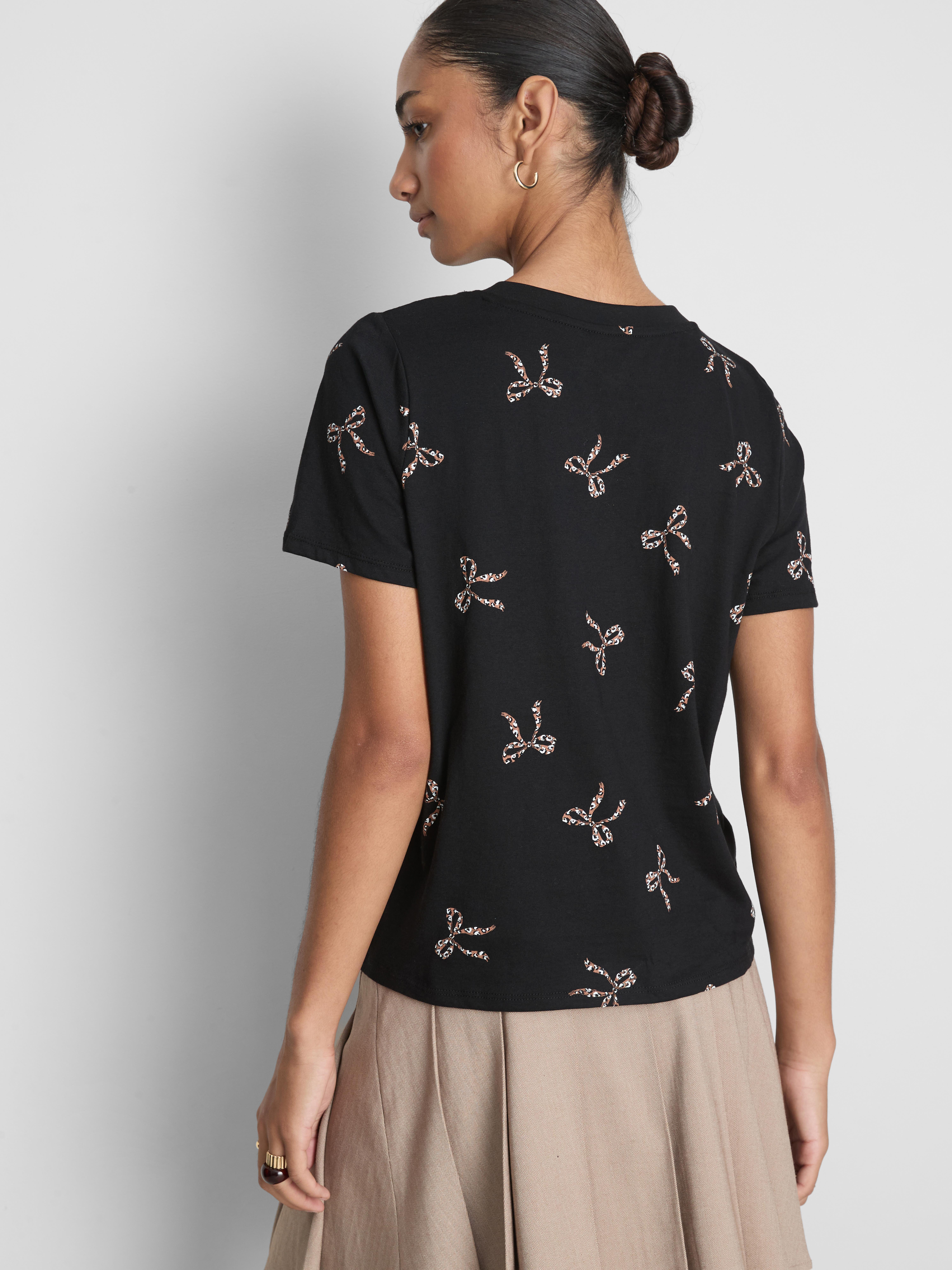 T-shirt van puur katoen met slangenprint