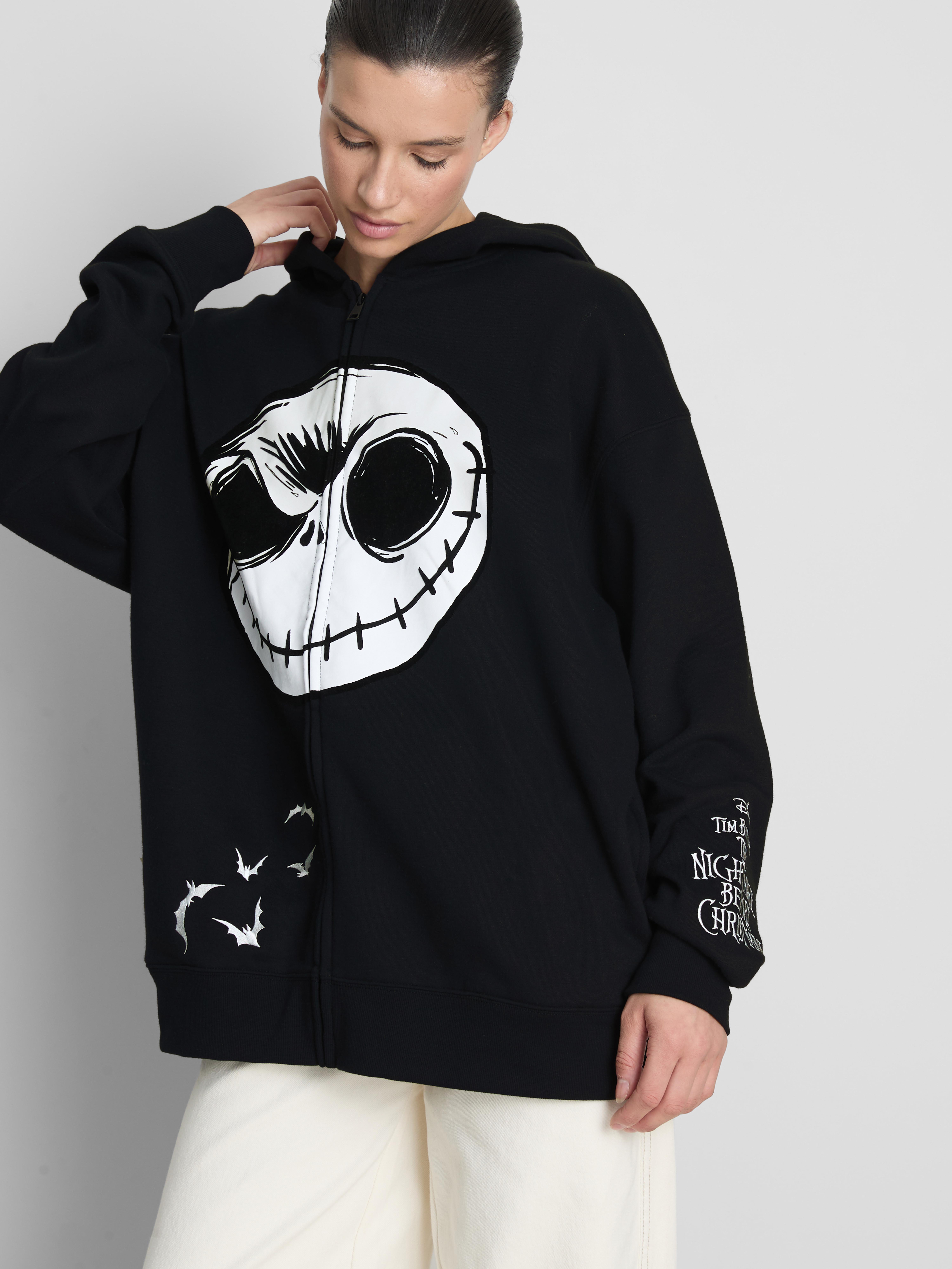Disney Tim Burton's The Nightmare Before Christmas Graphic Zip Hoodie