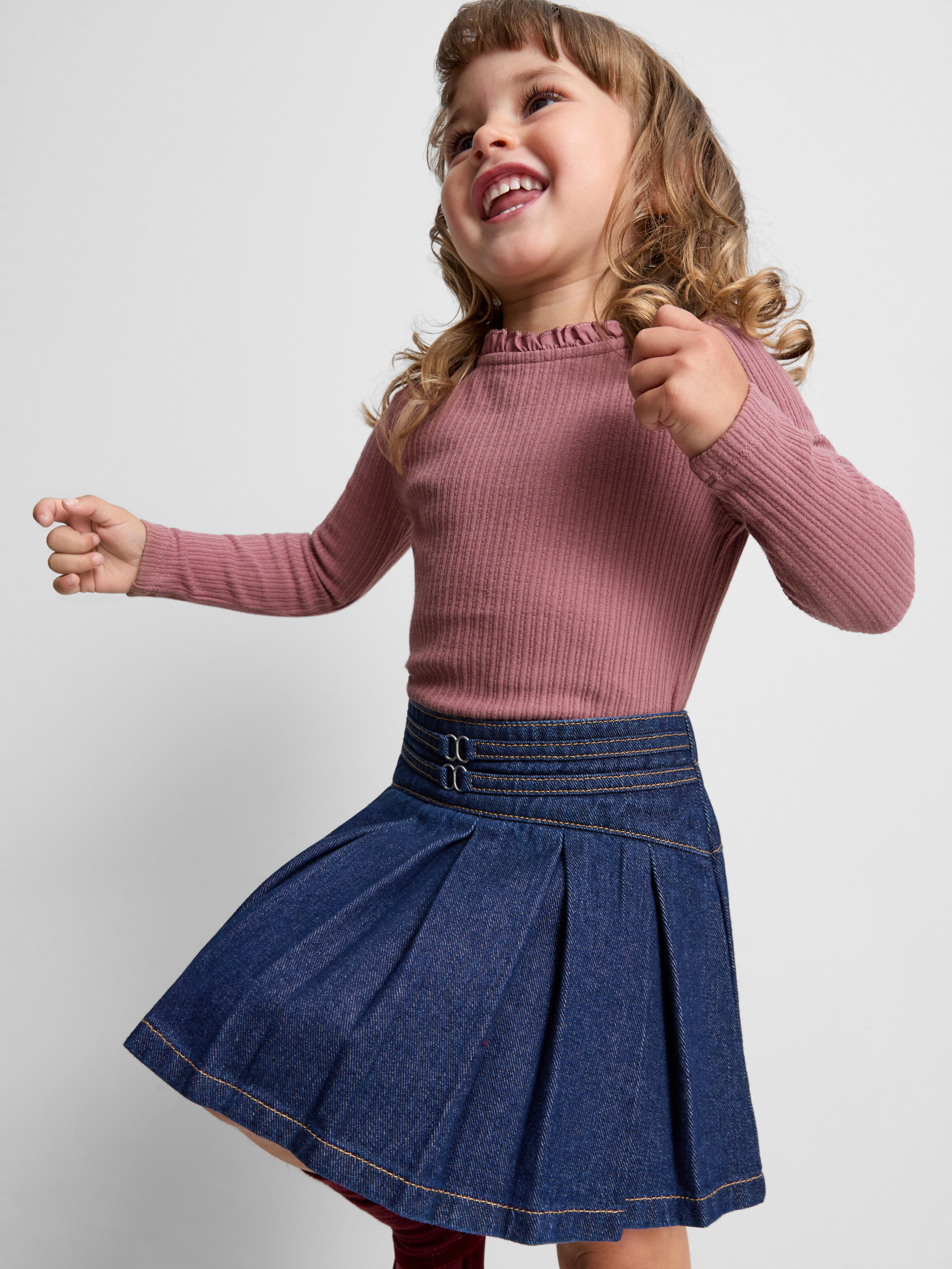 1-12yrs | The Edit Cotton Rich Pointelle Long Sleeve T-Shirt