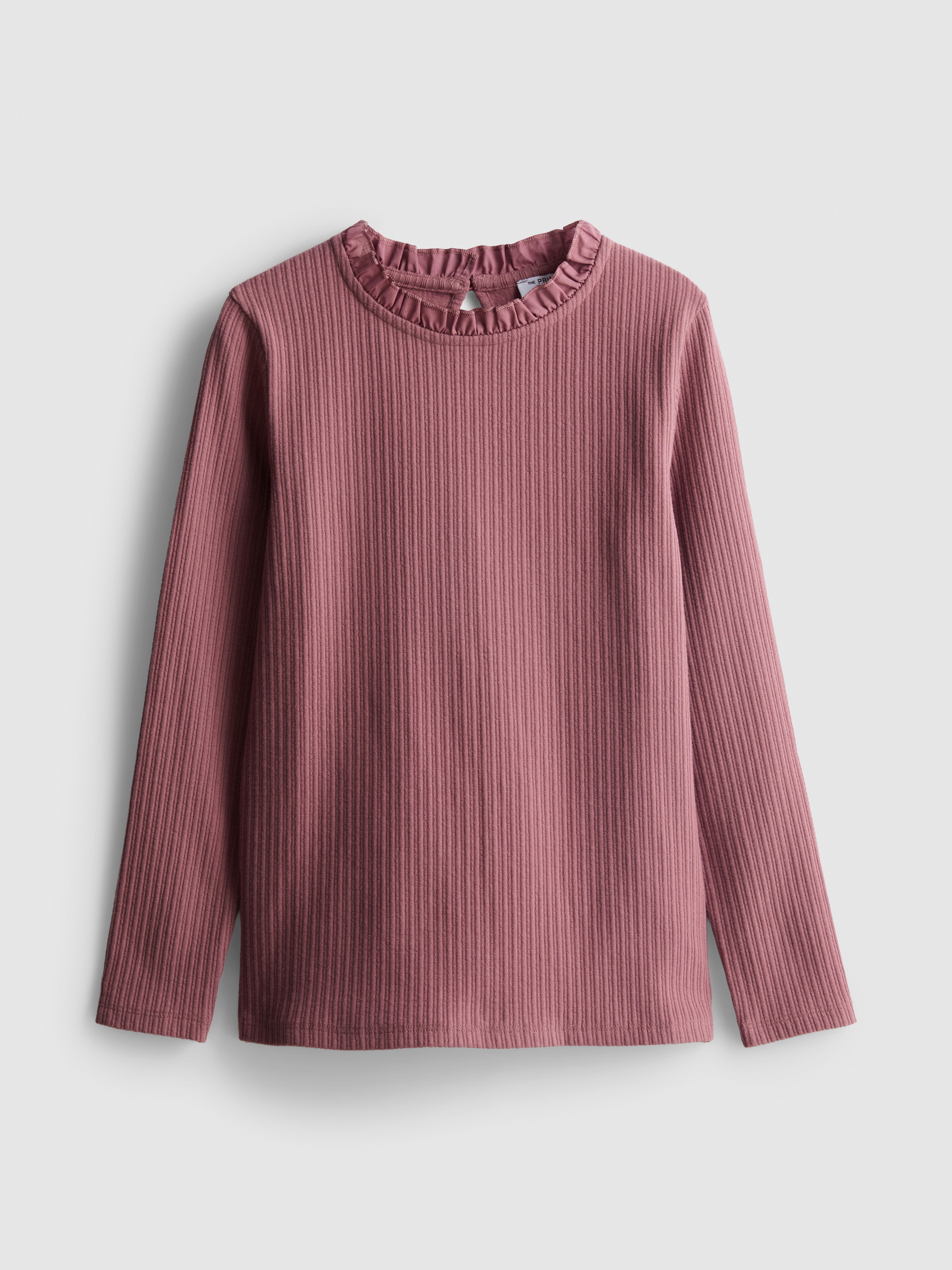 1-12yrs | The Edit Cotton Rich Pointelle Long Sleeve T-Shirt