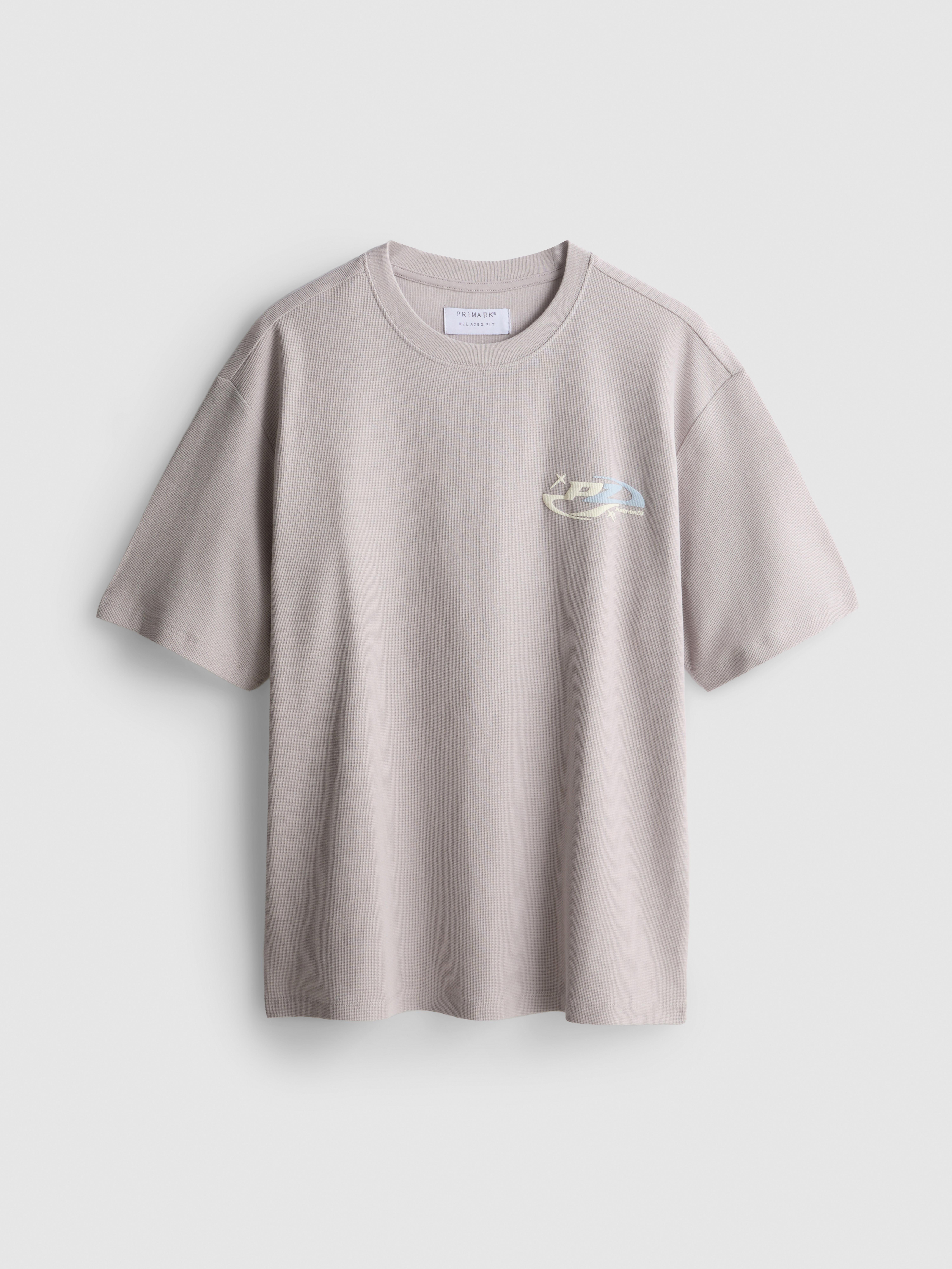 T-shirt texturada gráfico logótipo