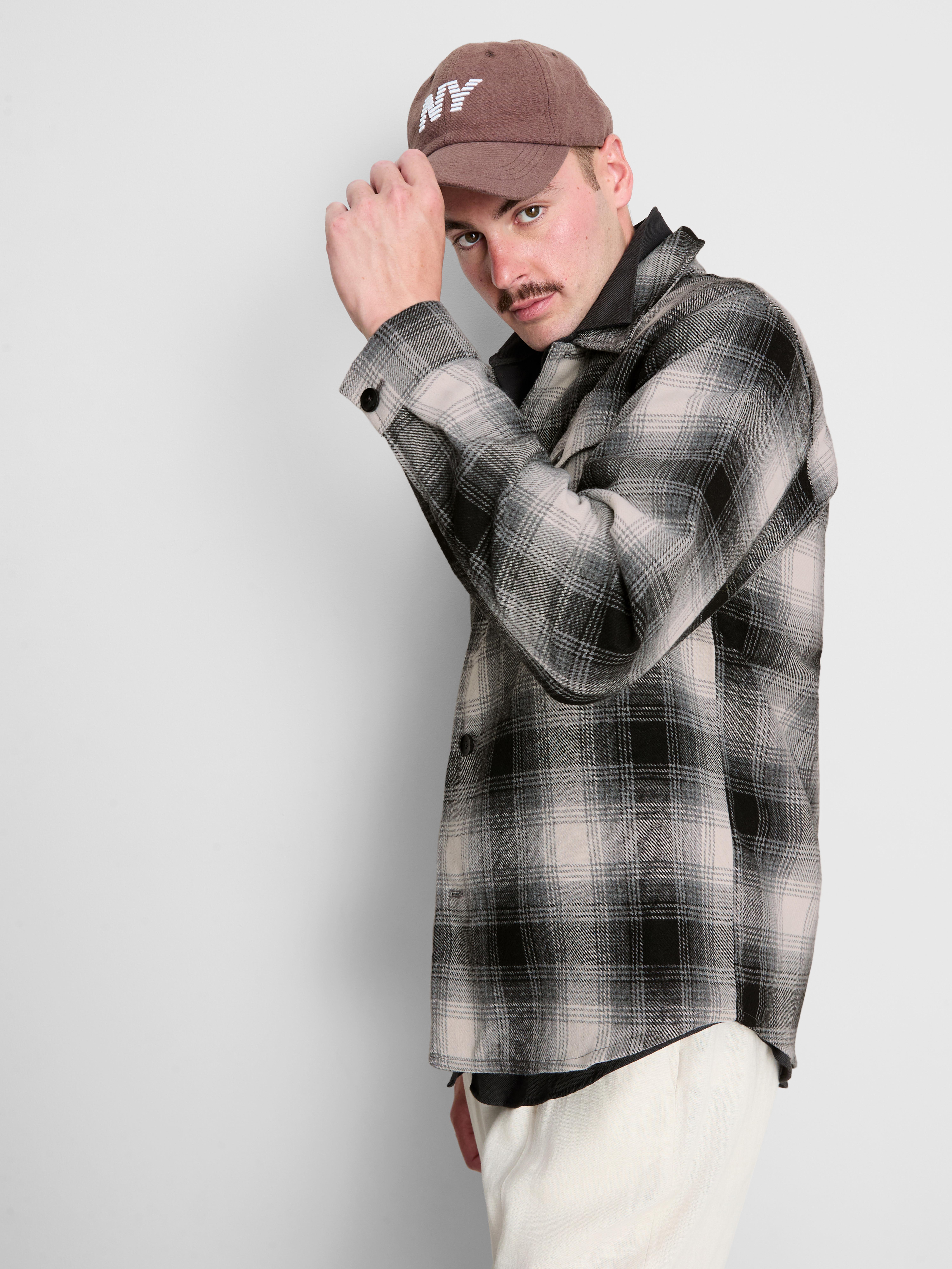 Plaid Button-Up Overshirt