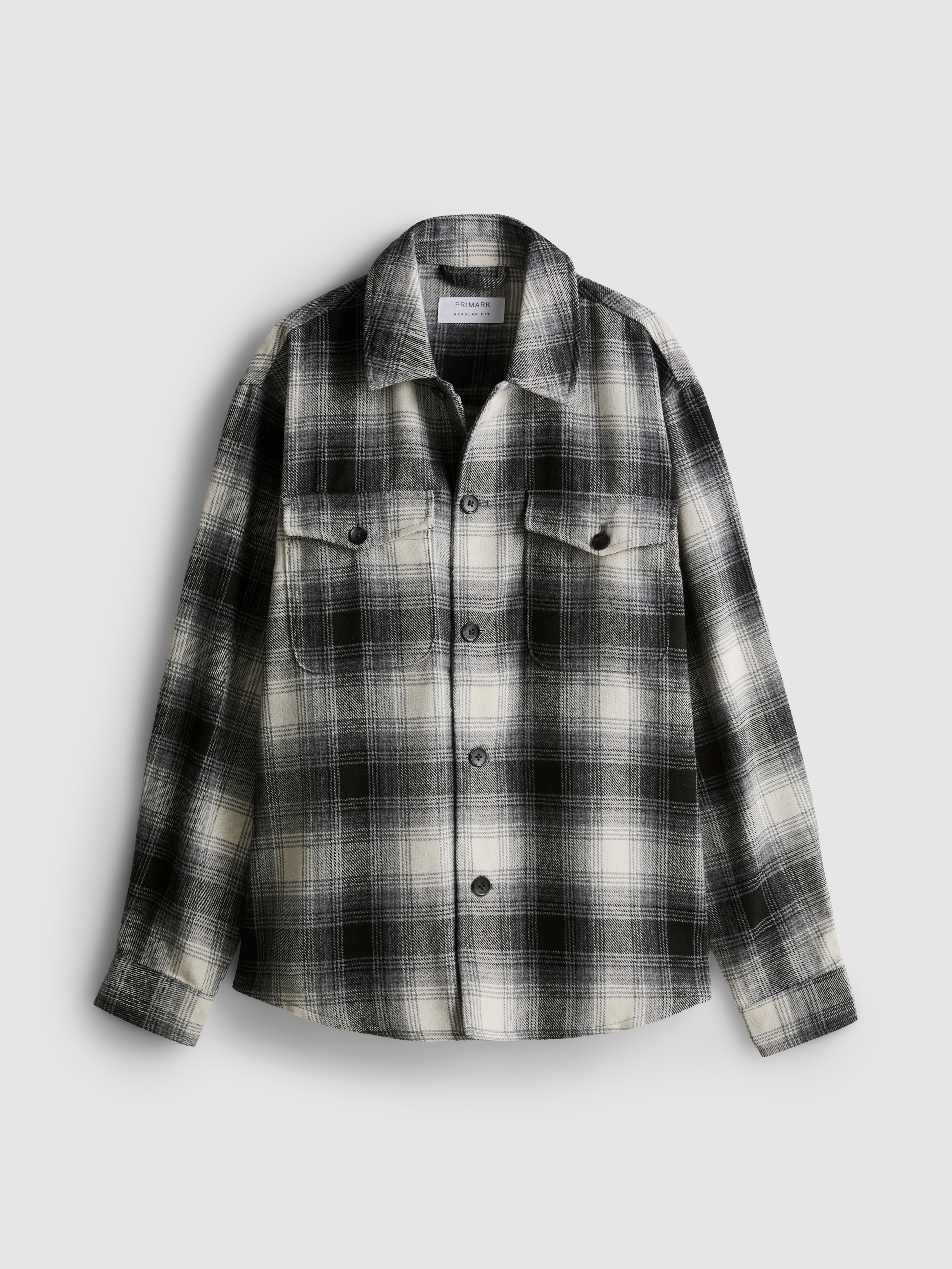 Plaid Button-Up Overshirt