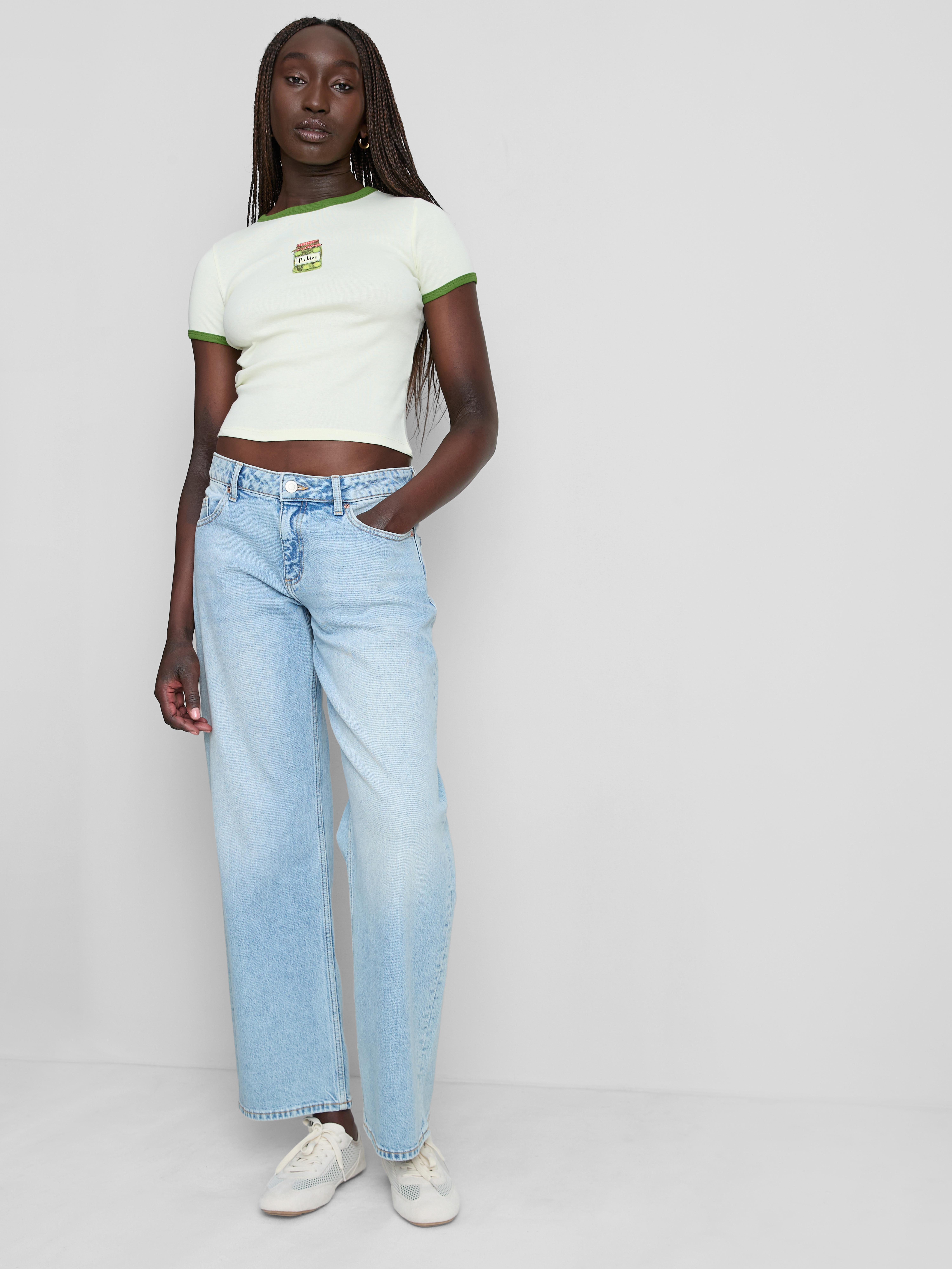 Printed Cotton Ringer Baby Tee