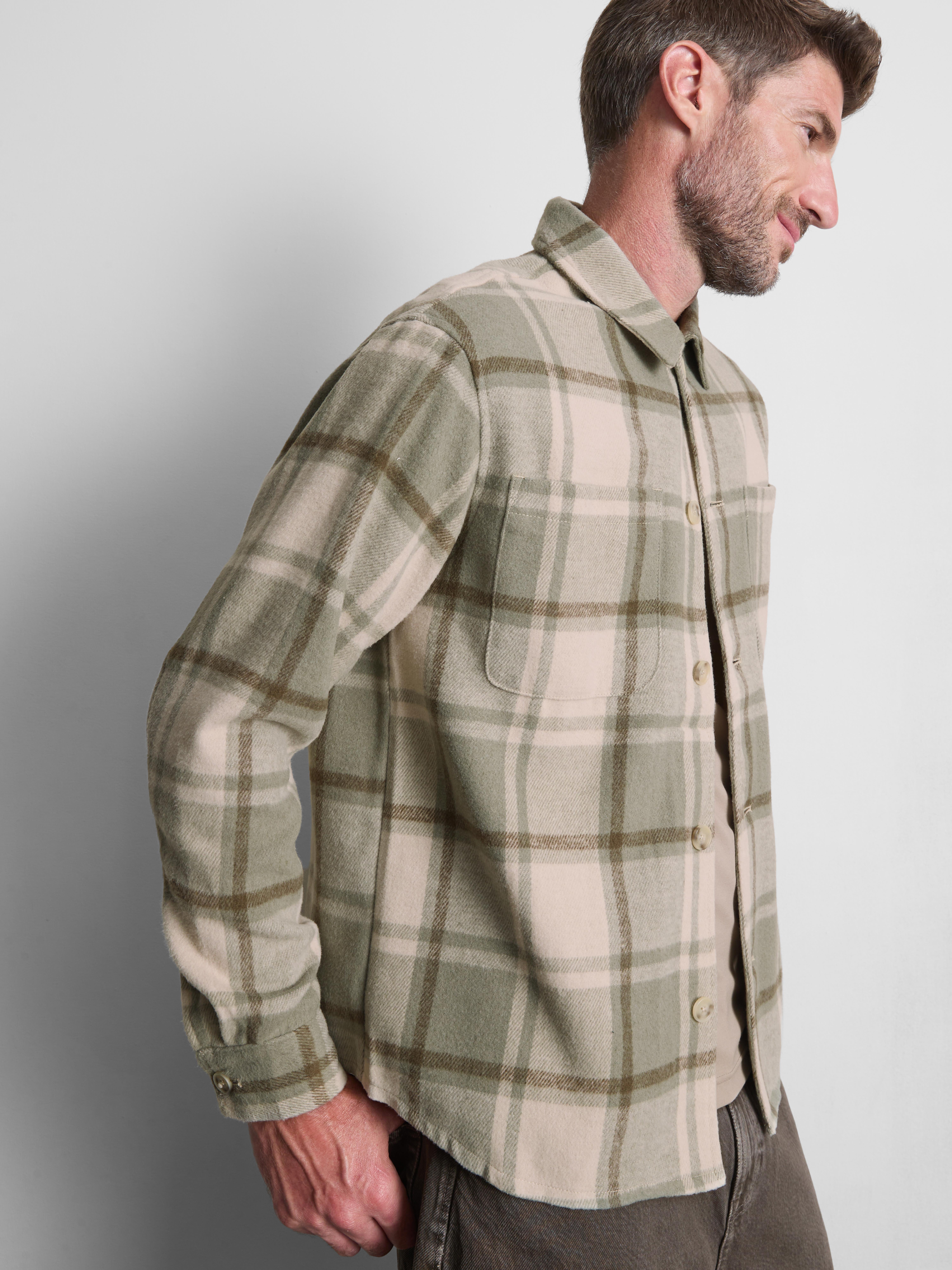 Check Button-Up Overshirt