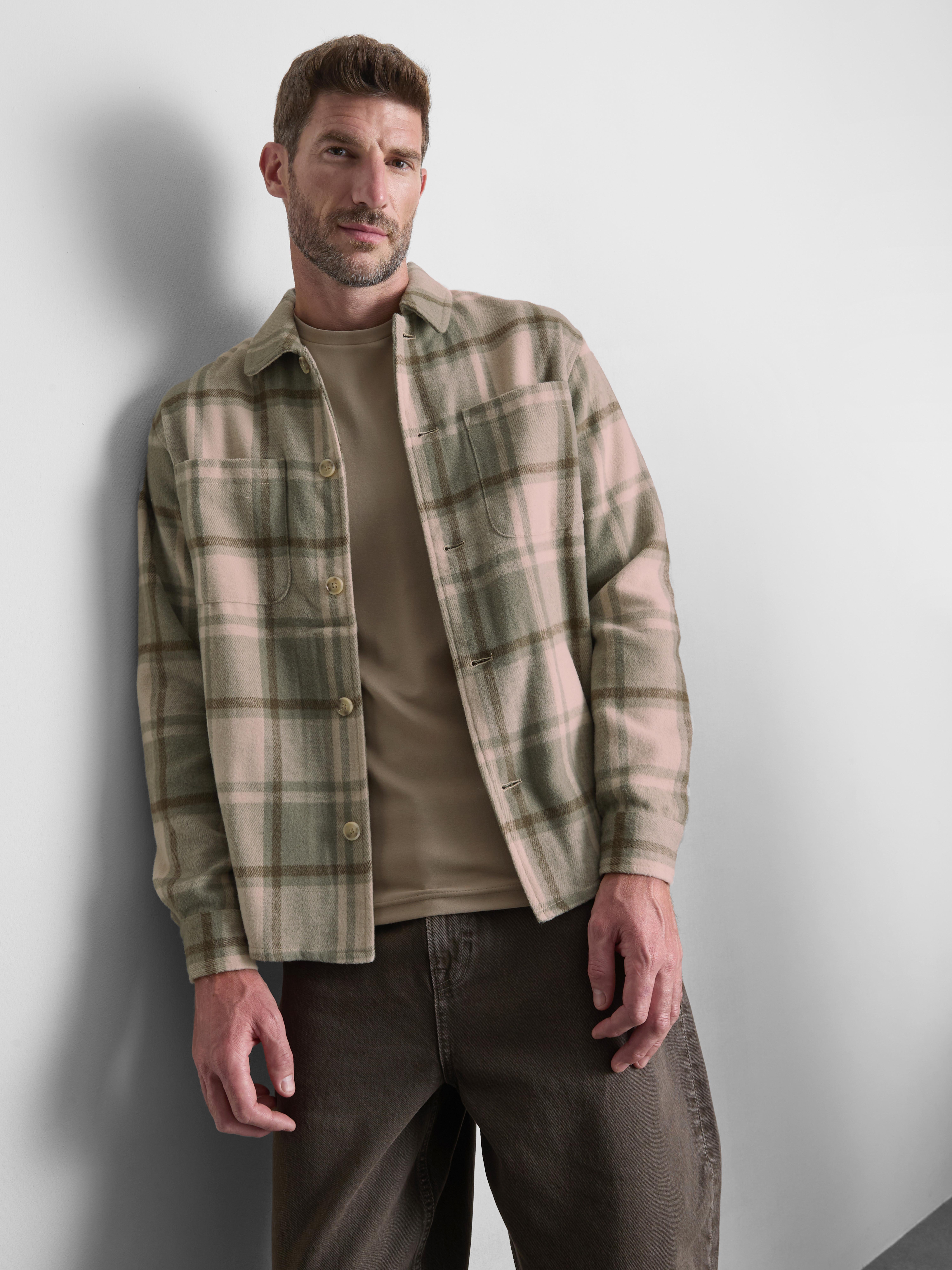 Check Button-Up Overshirt