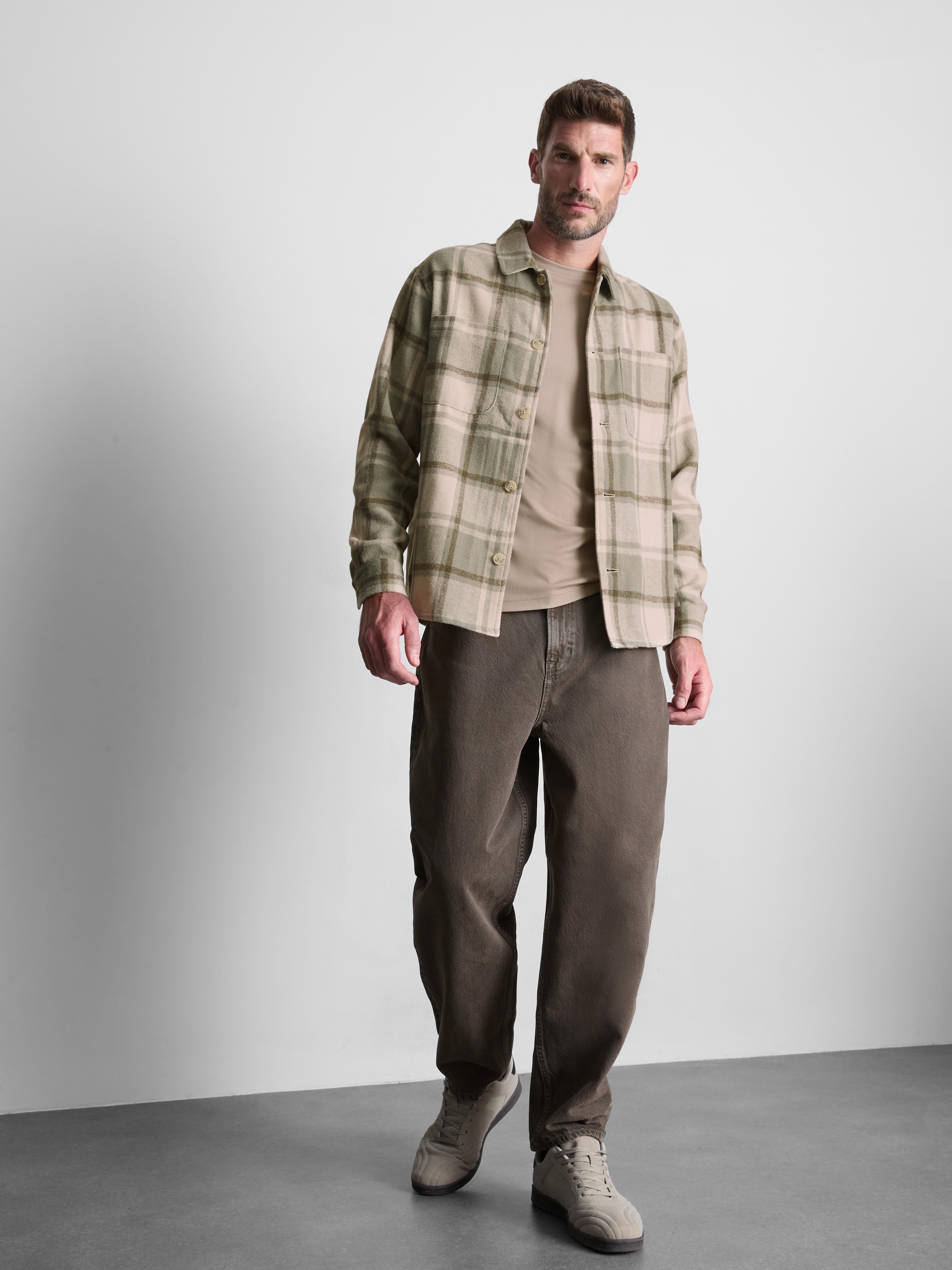 Check Button-Up Overshirt