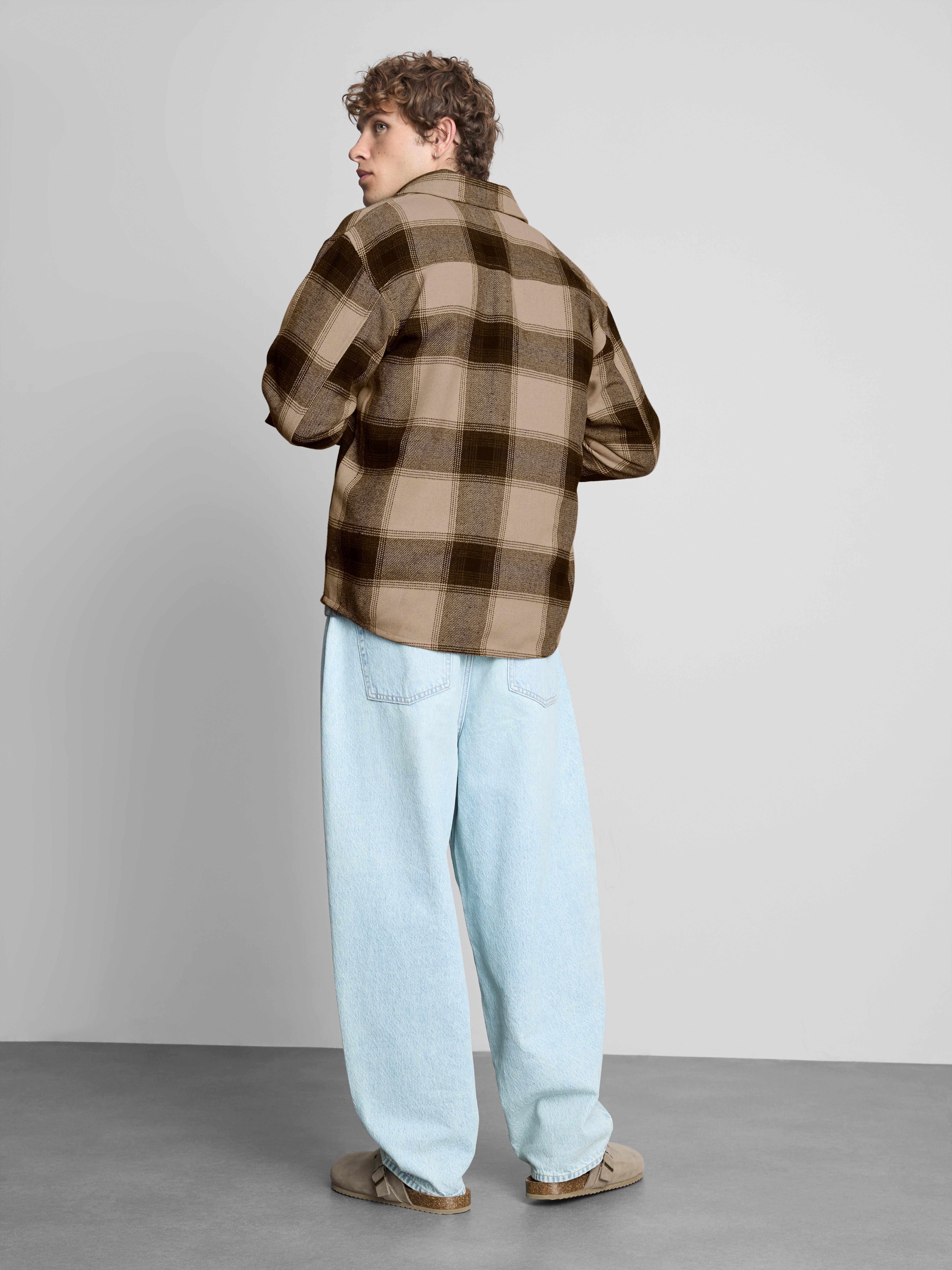 Check Button-Up Overshirt