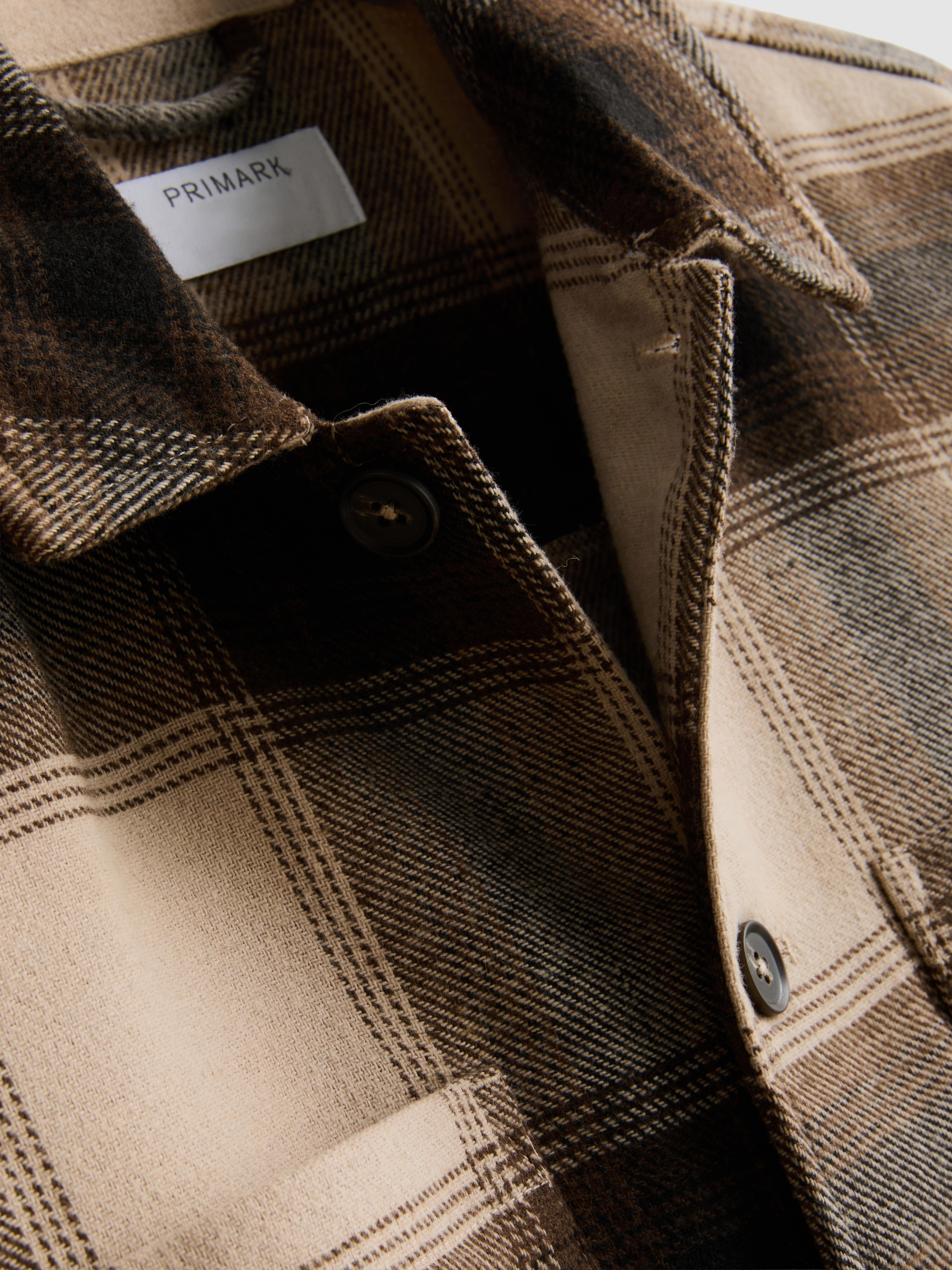 Check Button-Up Overshirt