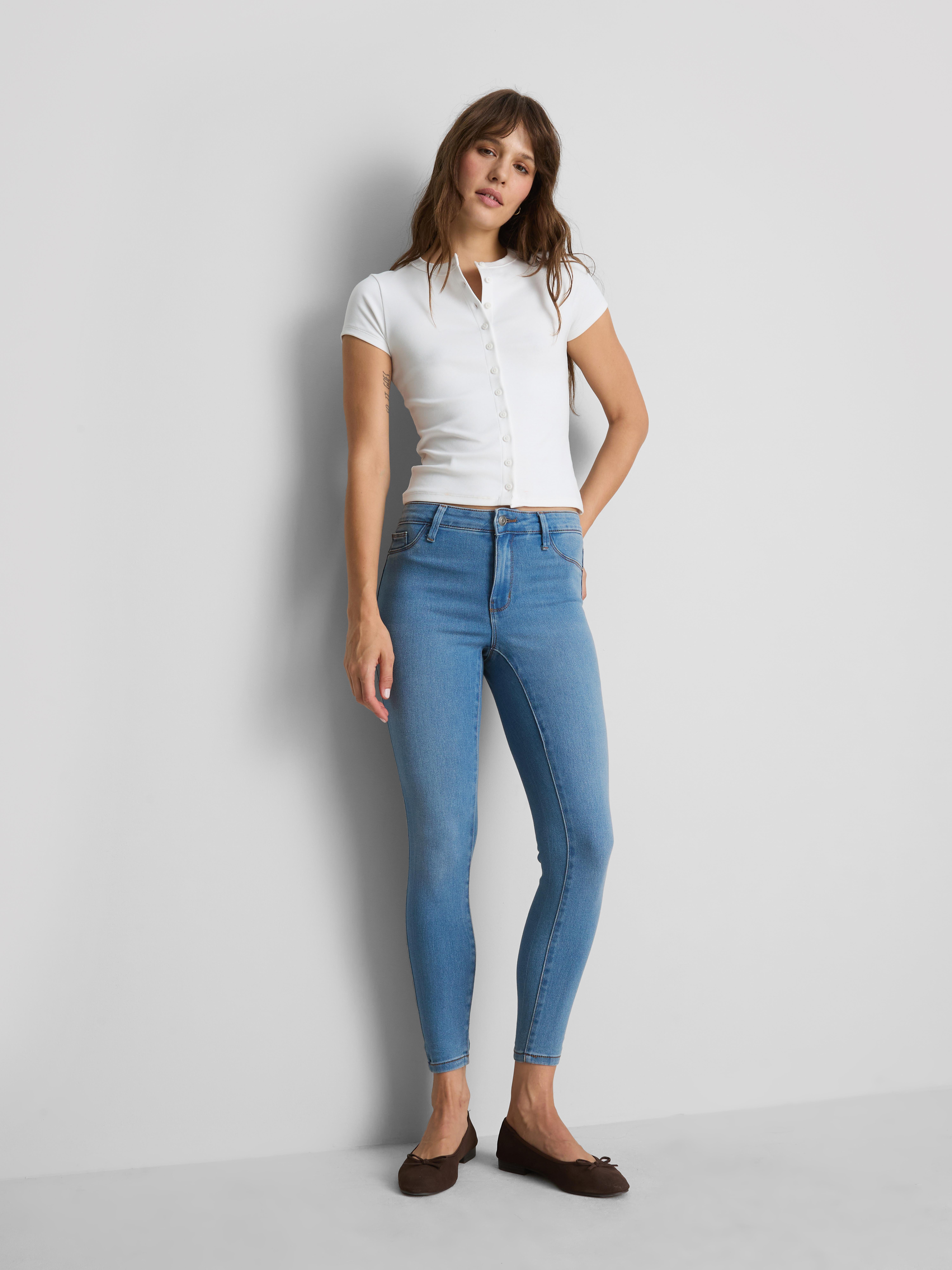 Jeansy skinny z wysoką zawartością bawełny