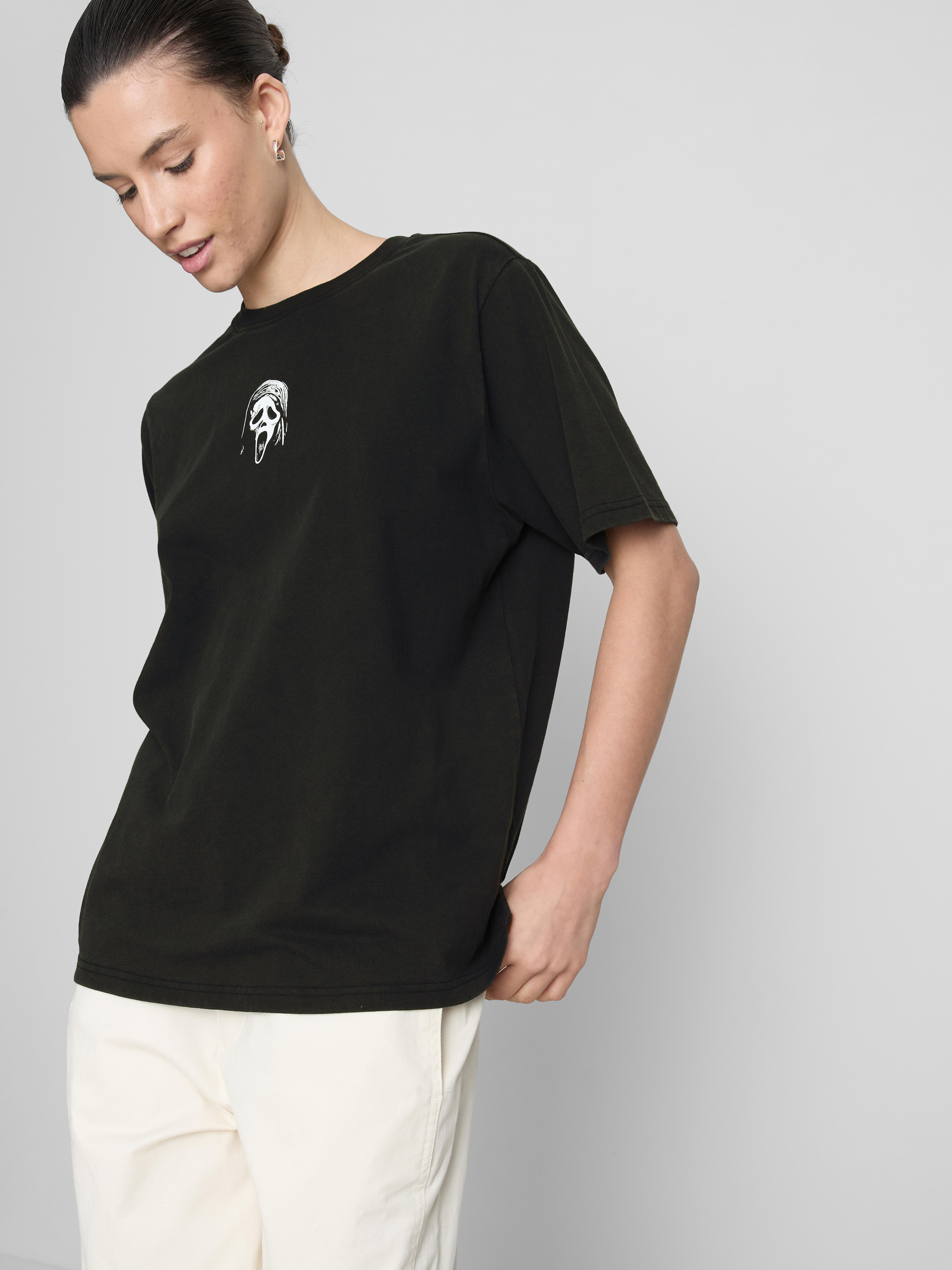 Scream Ghostface Cotton Graphic Oversized Tee