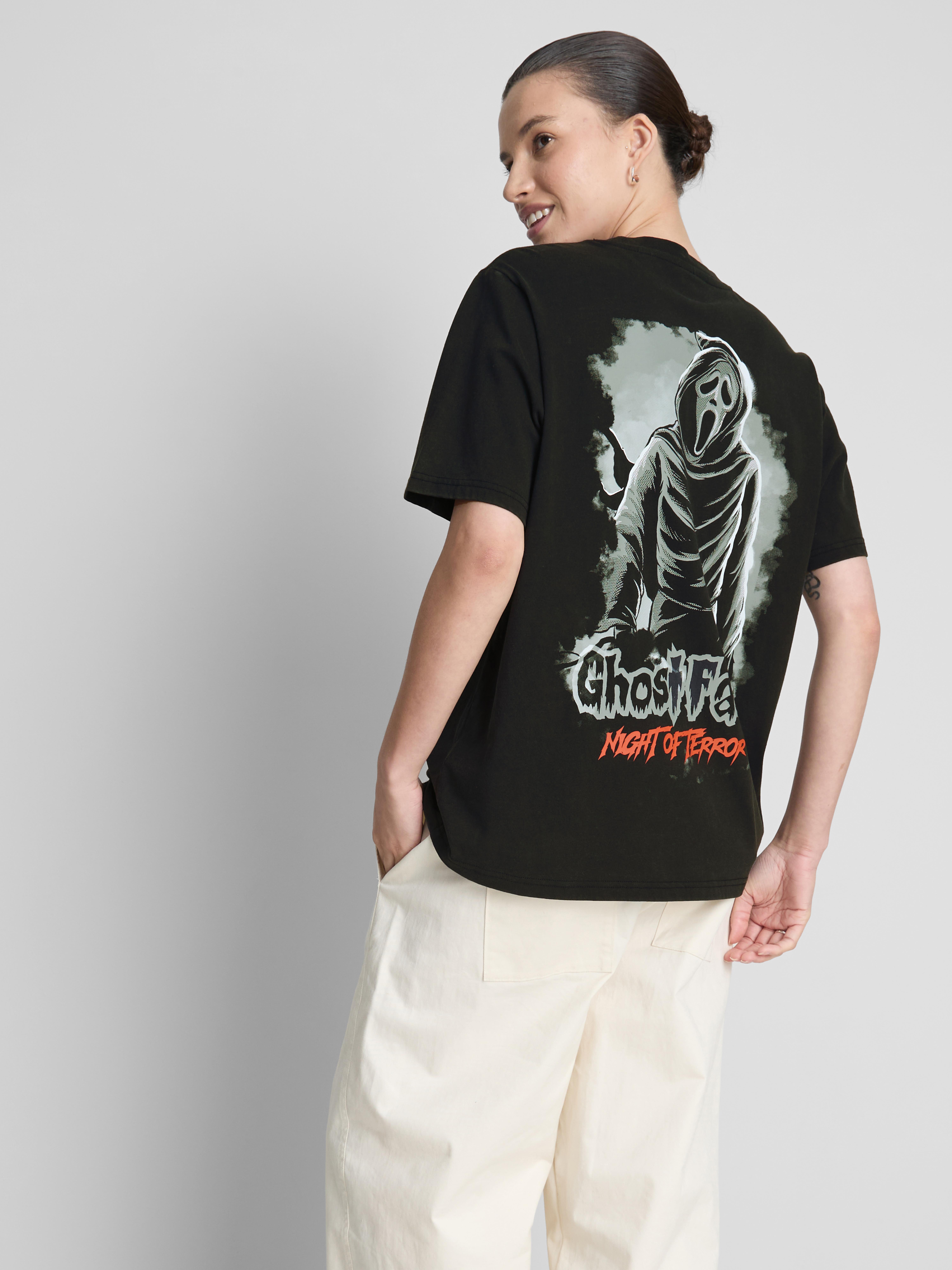 Scream Ghostface Cotton Graphic Oversized Tee