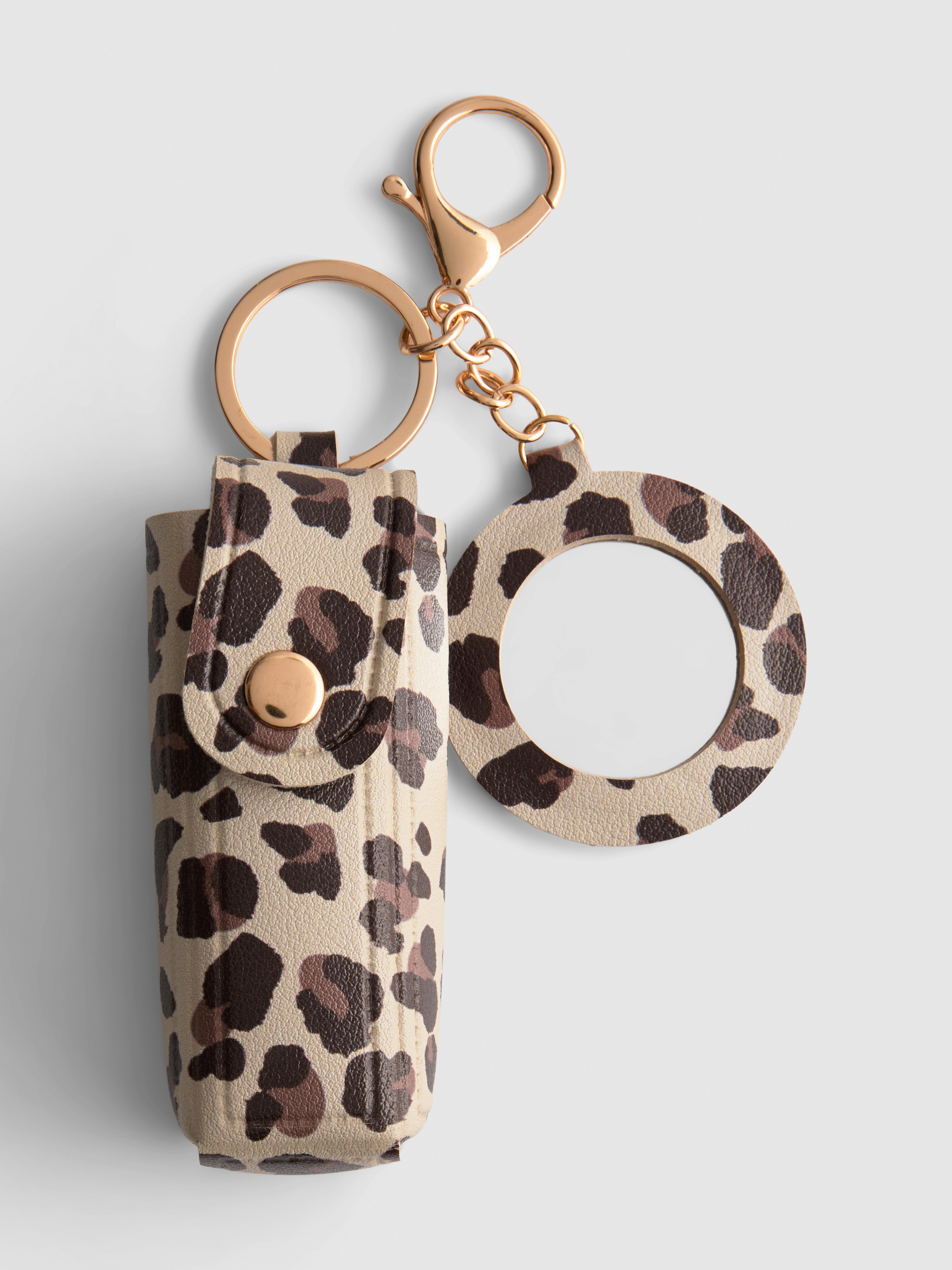 Heart Mirror Lip Balm Holder Keyring