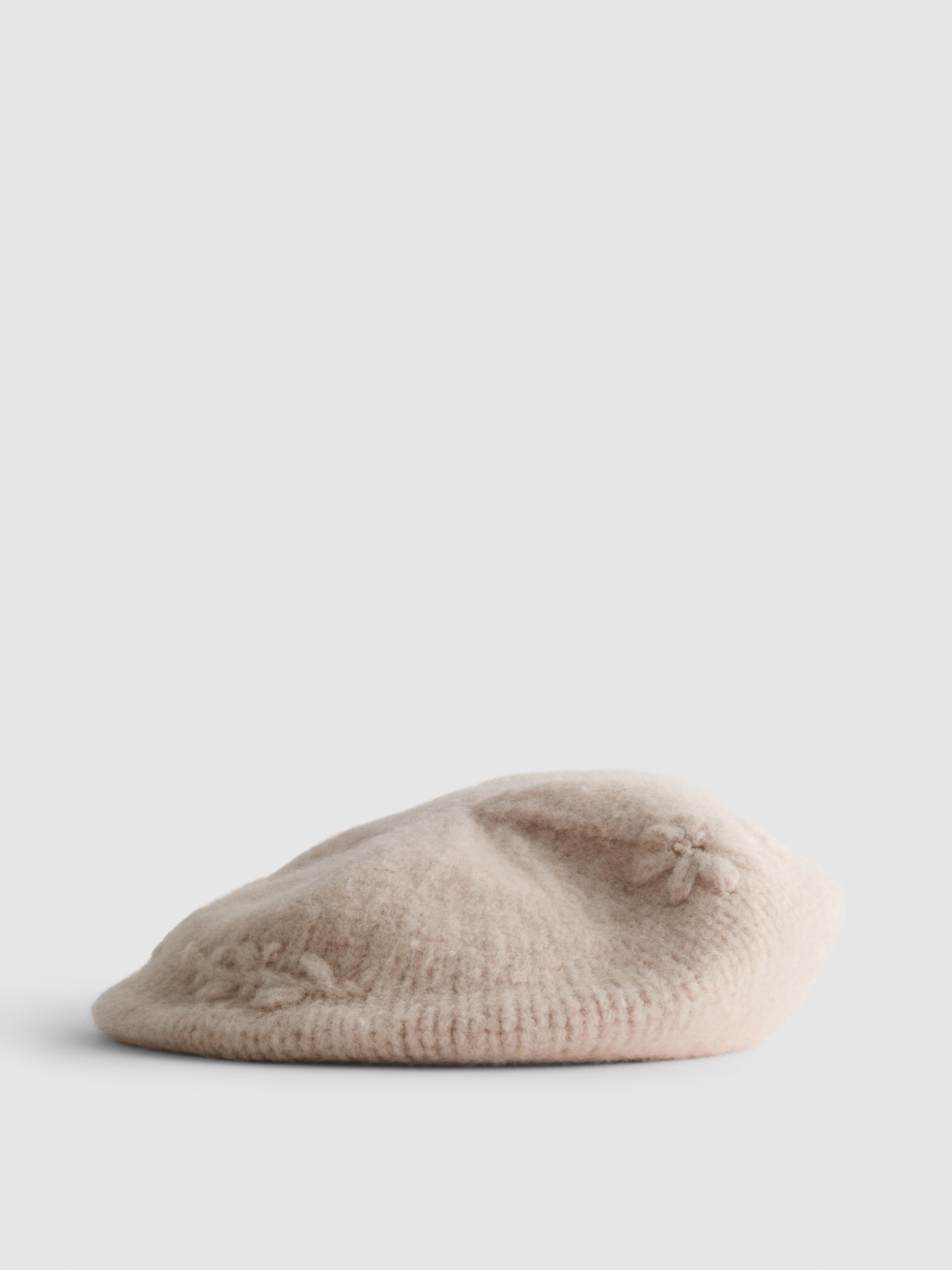 The Edit Floral Knit Beret