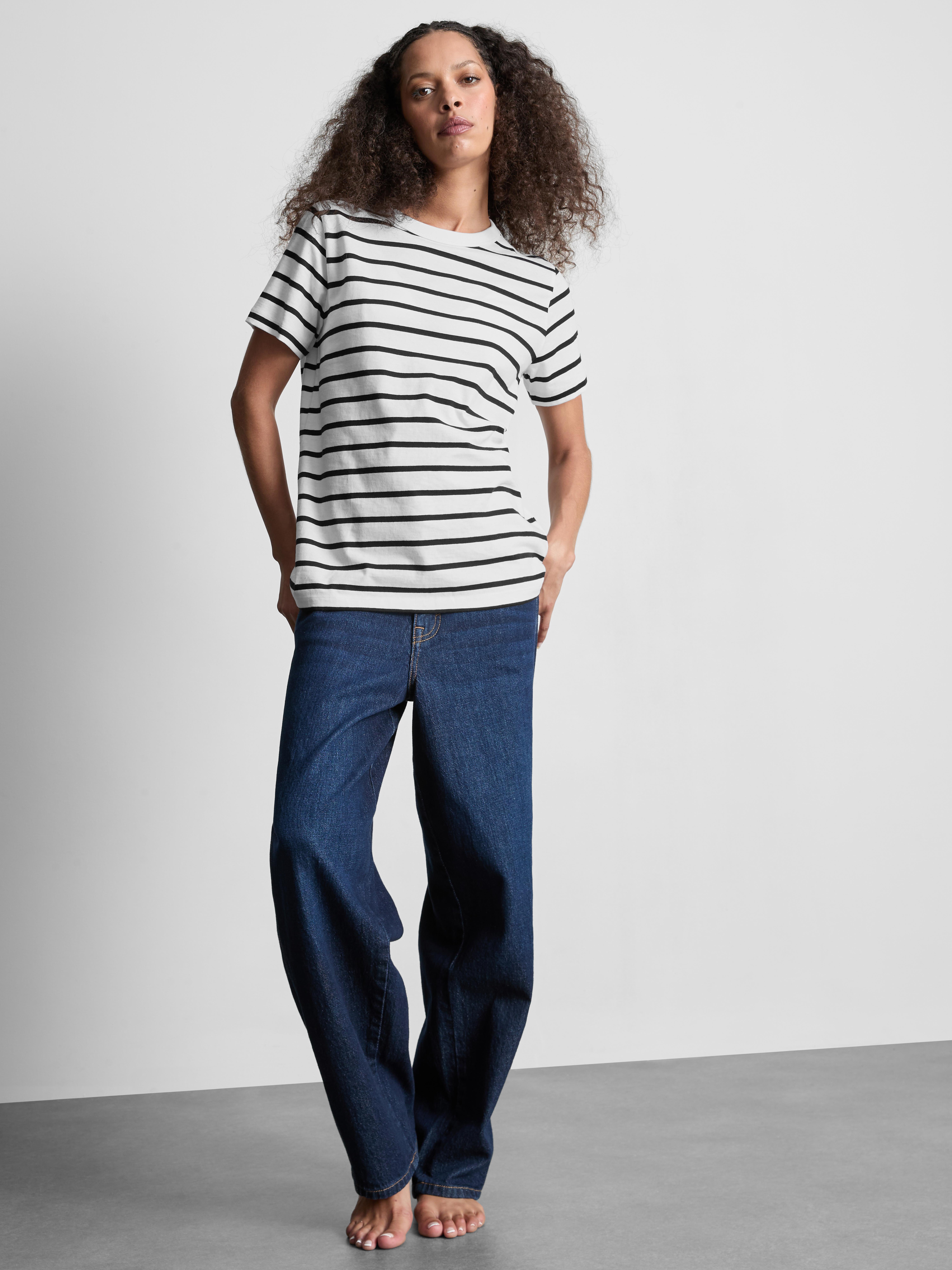 Pure Cotton Stripe T-Shirt