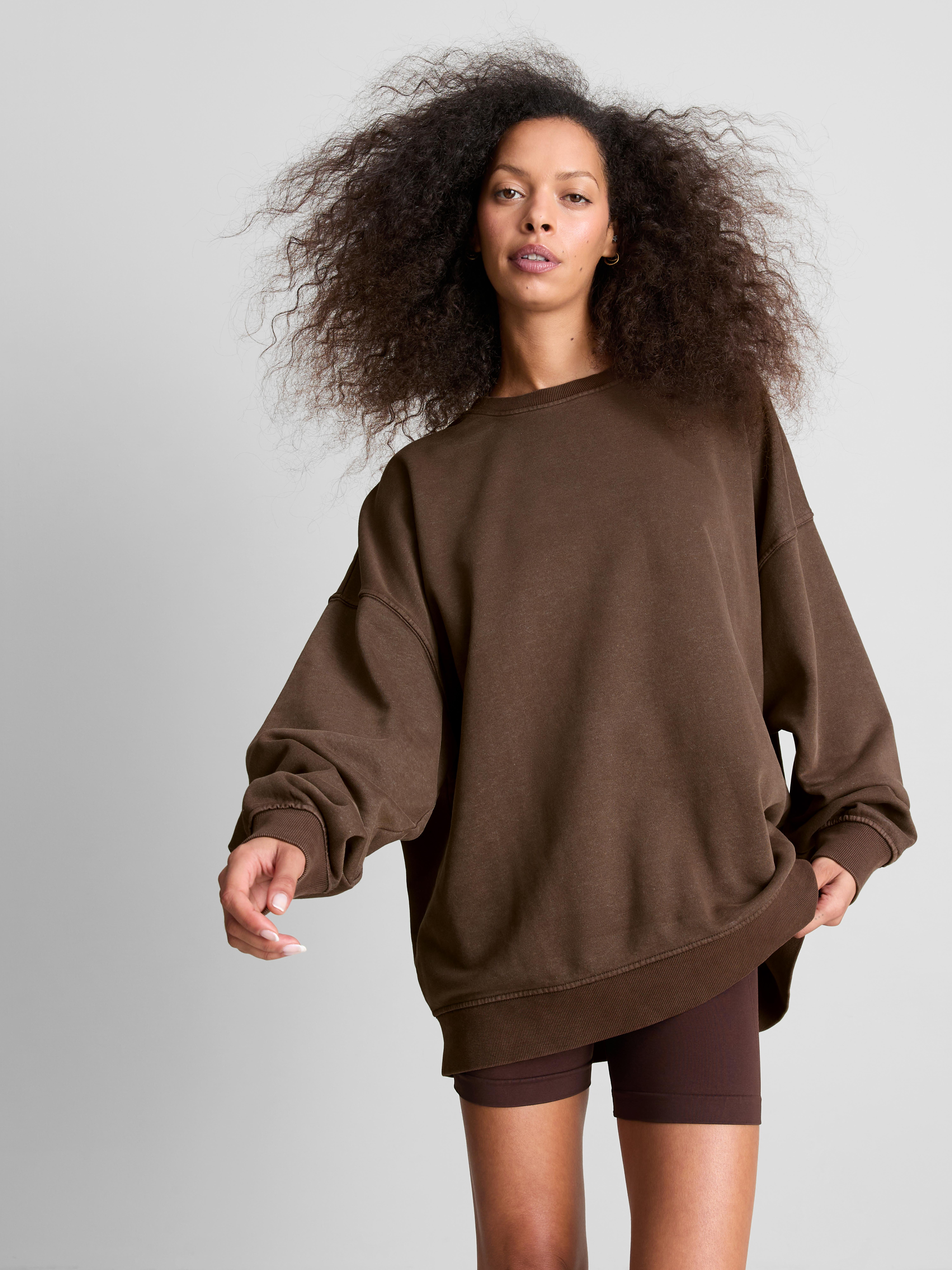 Cotton-Rich Acid-Wash Active Sweatshirt
