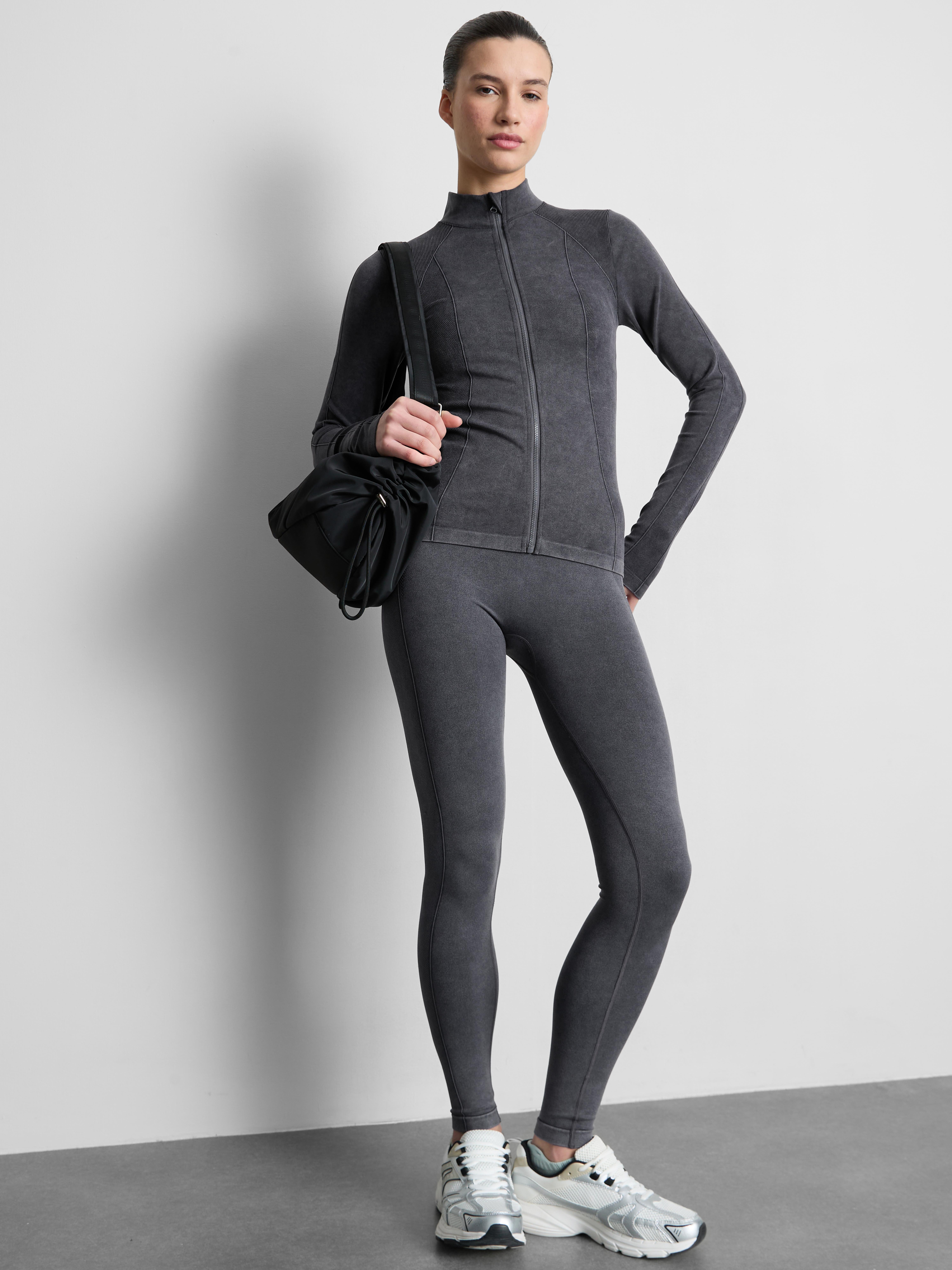 Seamless Acid Wash Active Jacket