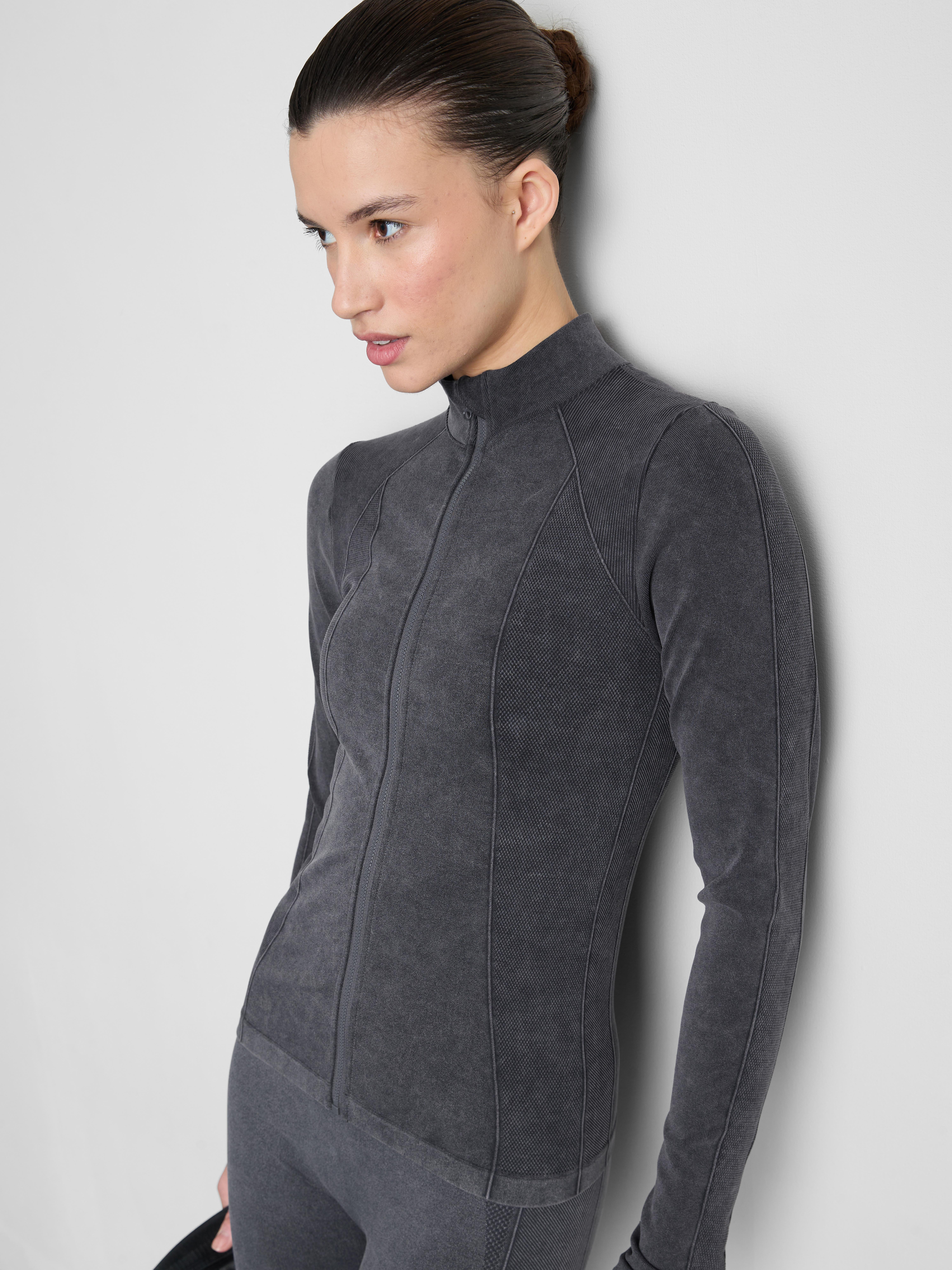 Seamless Acid Wash Active Jacket