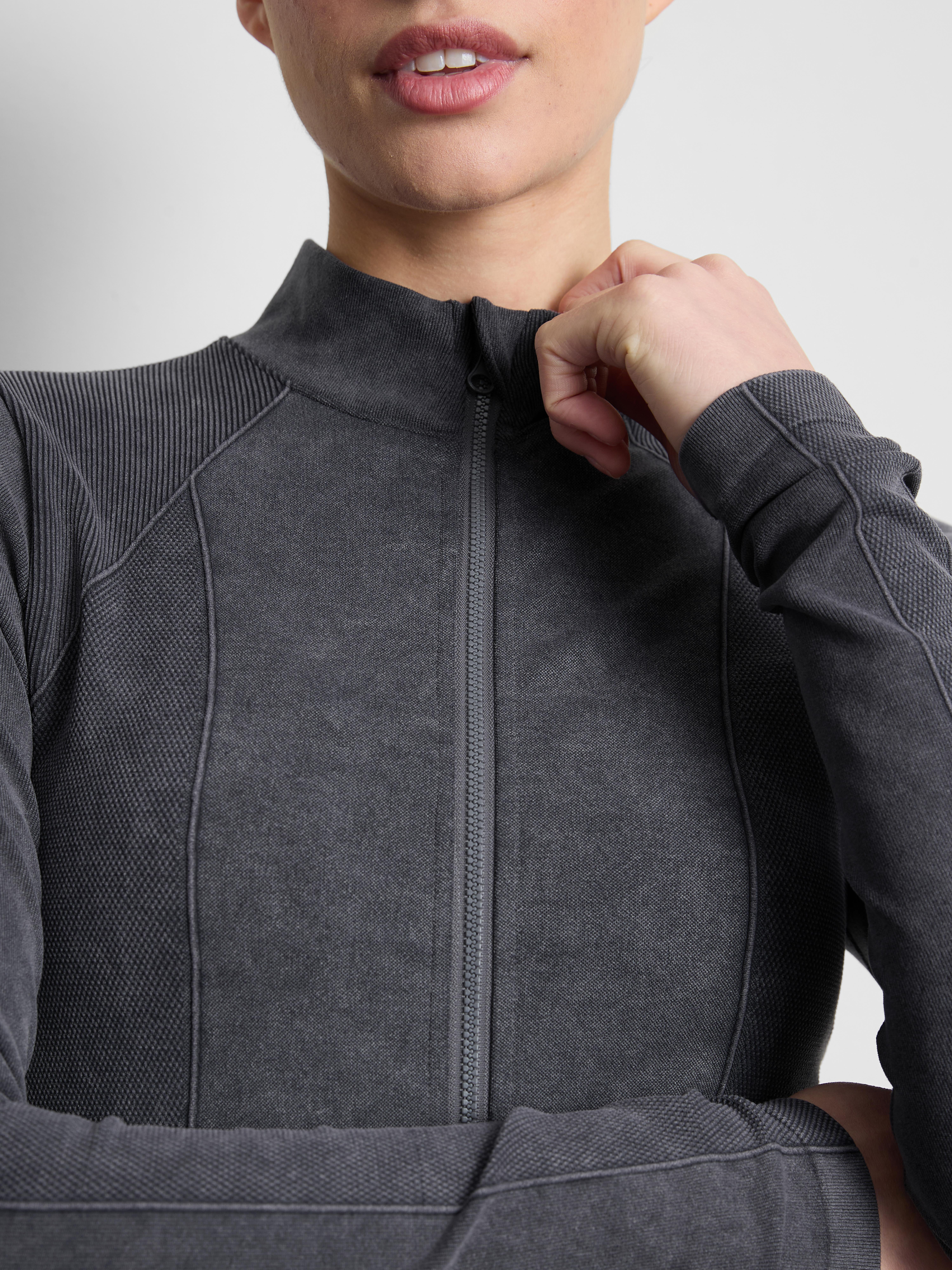 Seamless Acid Wash Active Jacket