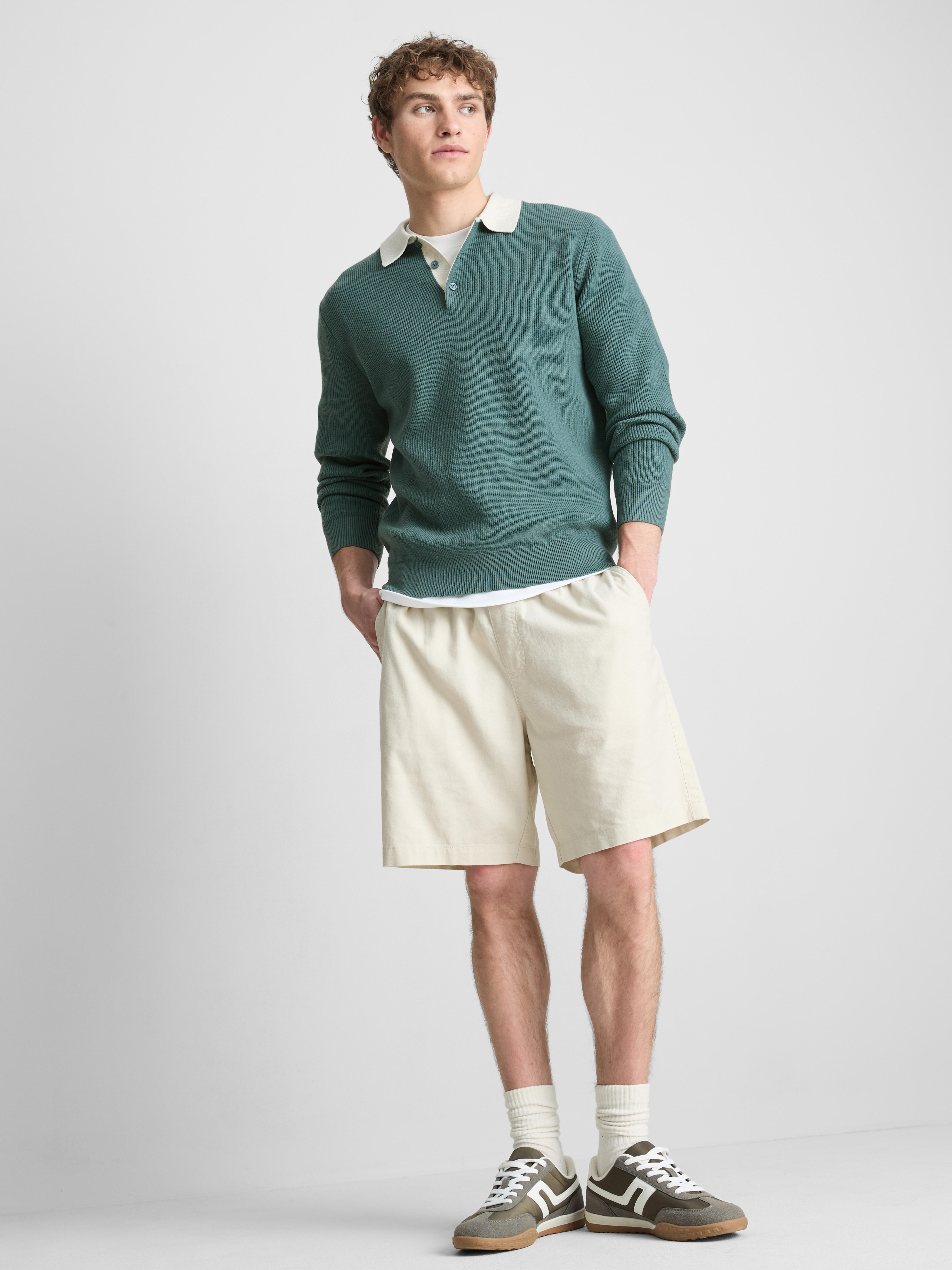 Pulover polo din tricot