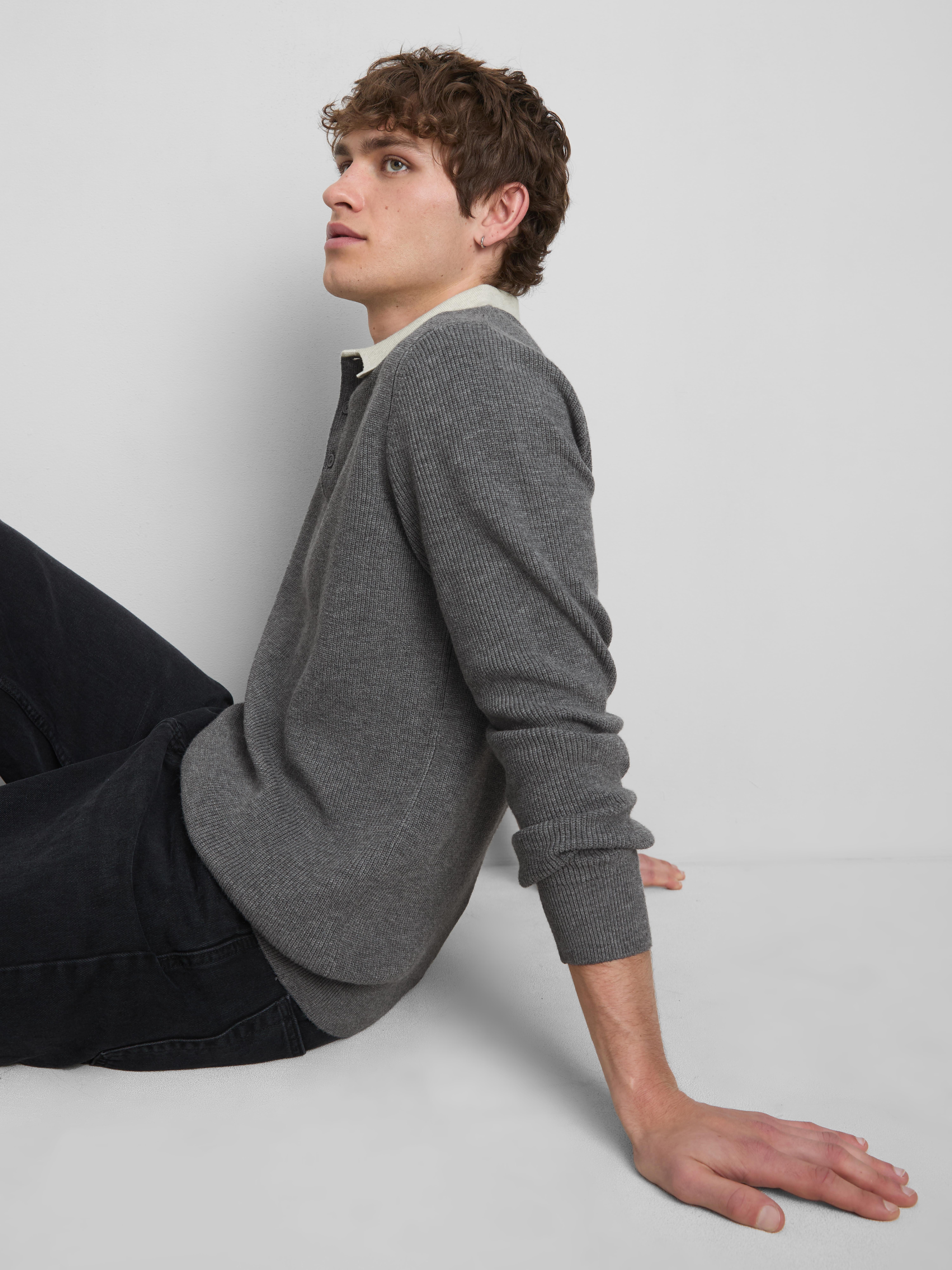 Knit Polo Sweater