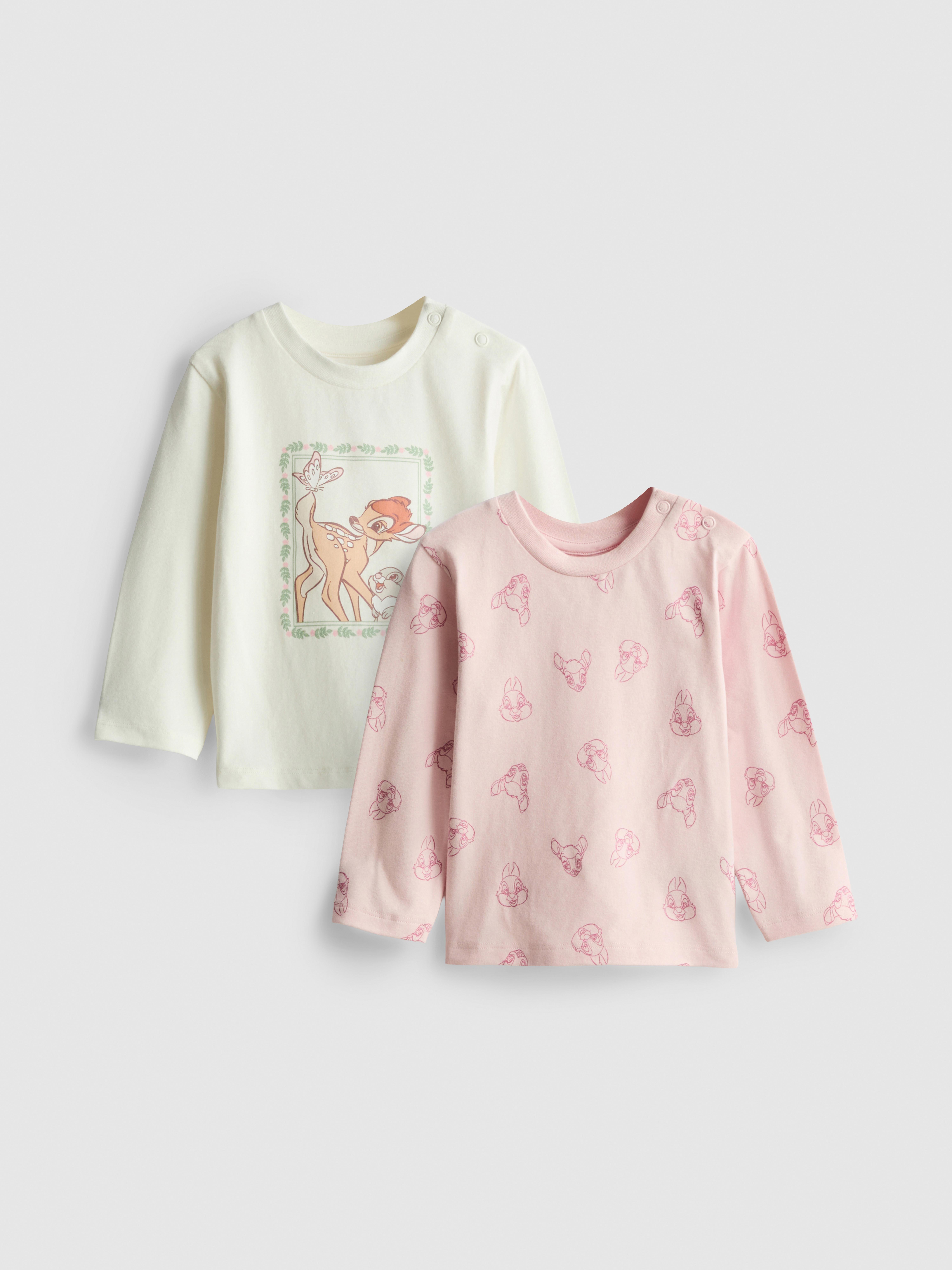 0-18mths | 2pk Disney’s Bambi Long Sleeve Newborn T-Shirts