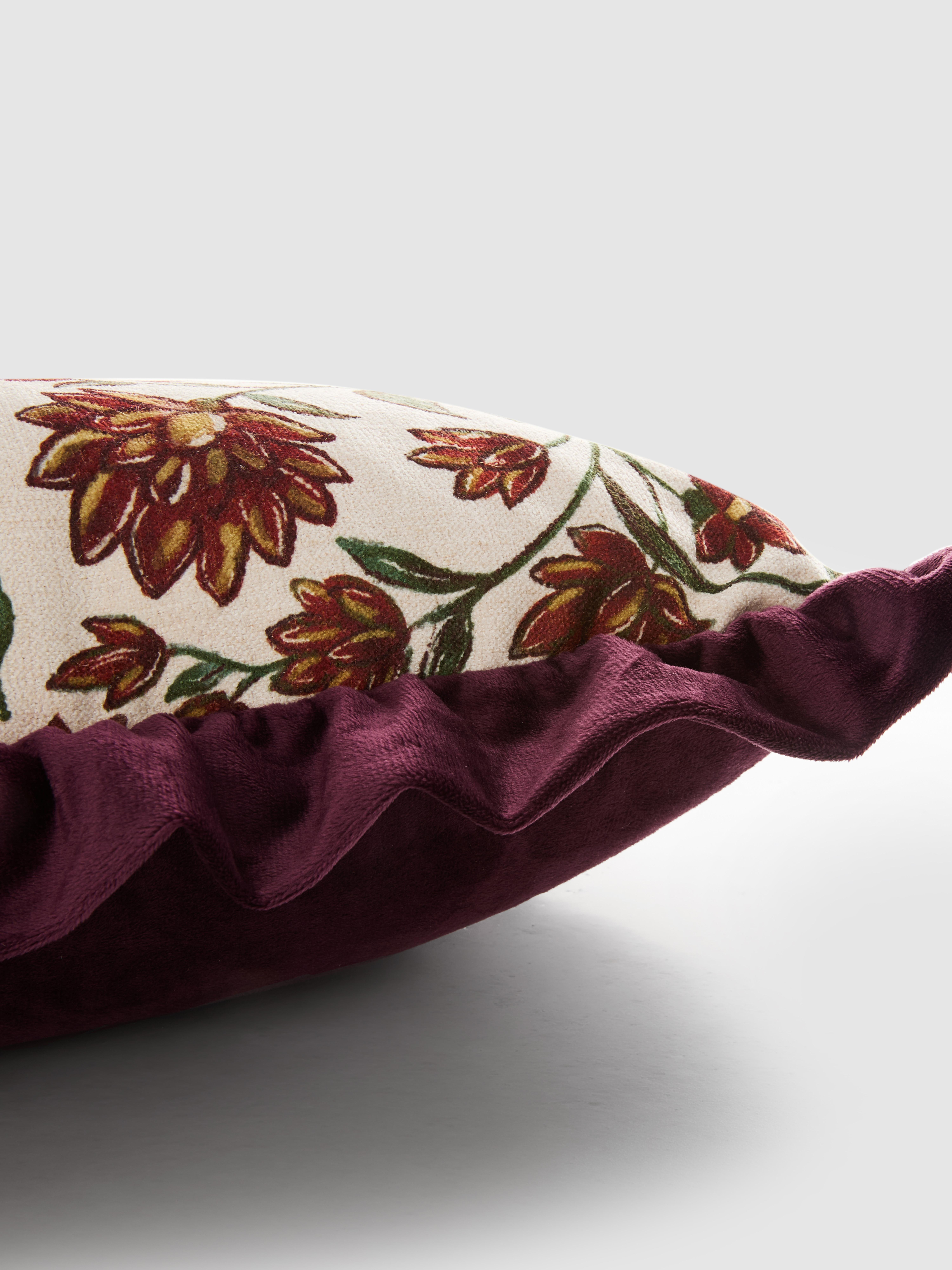 Floral Frilled Scatter Cushion
