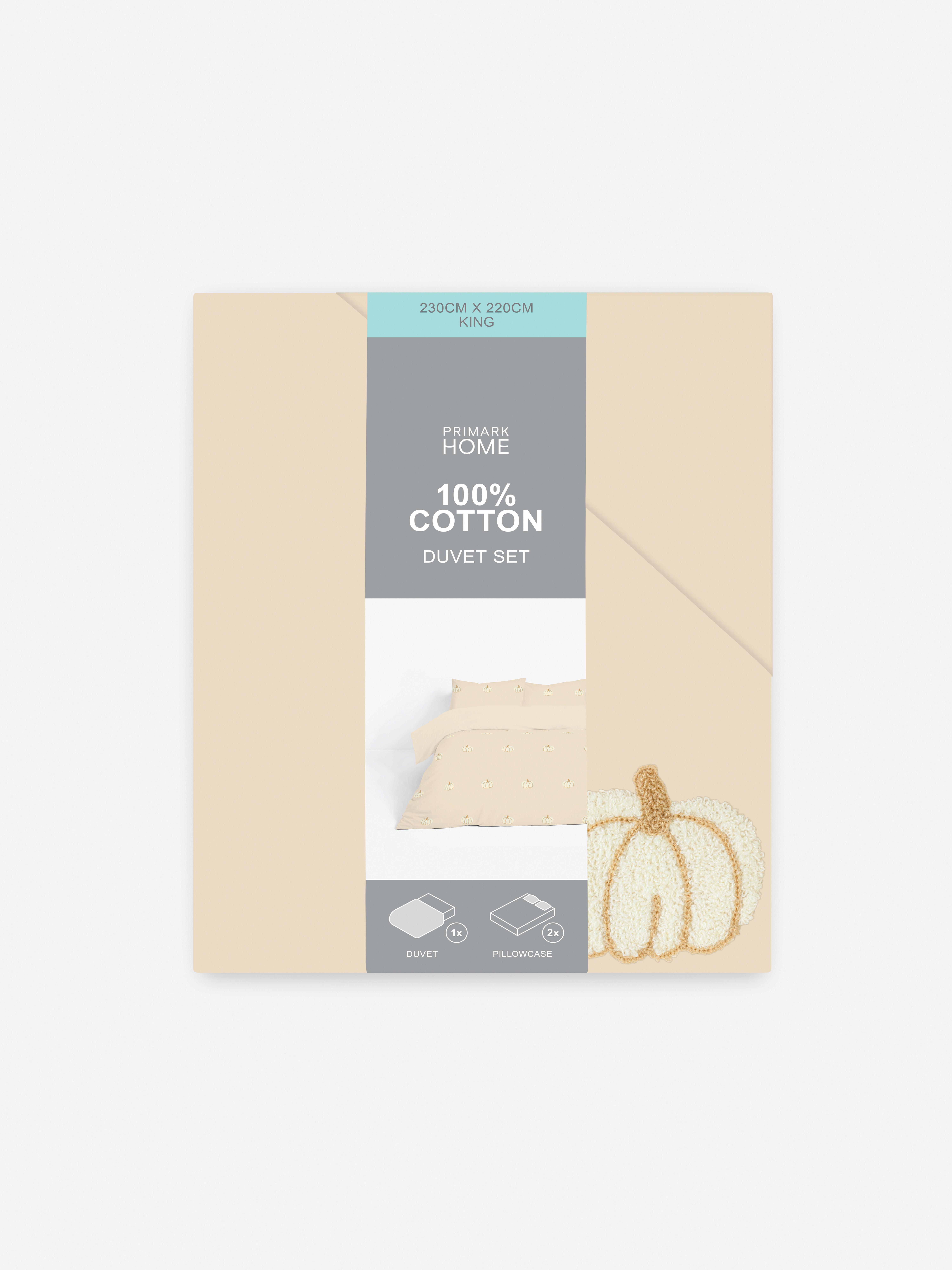 Pure Cotton Tufted Pumpkin King Duvet Cover Set