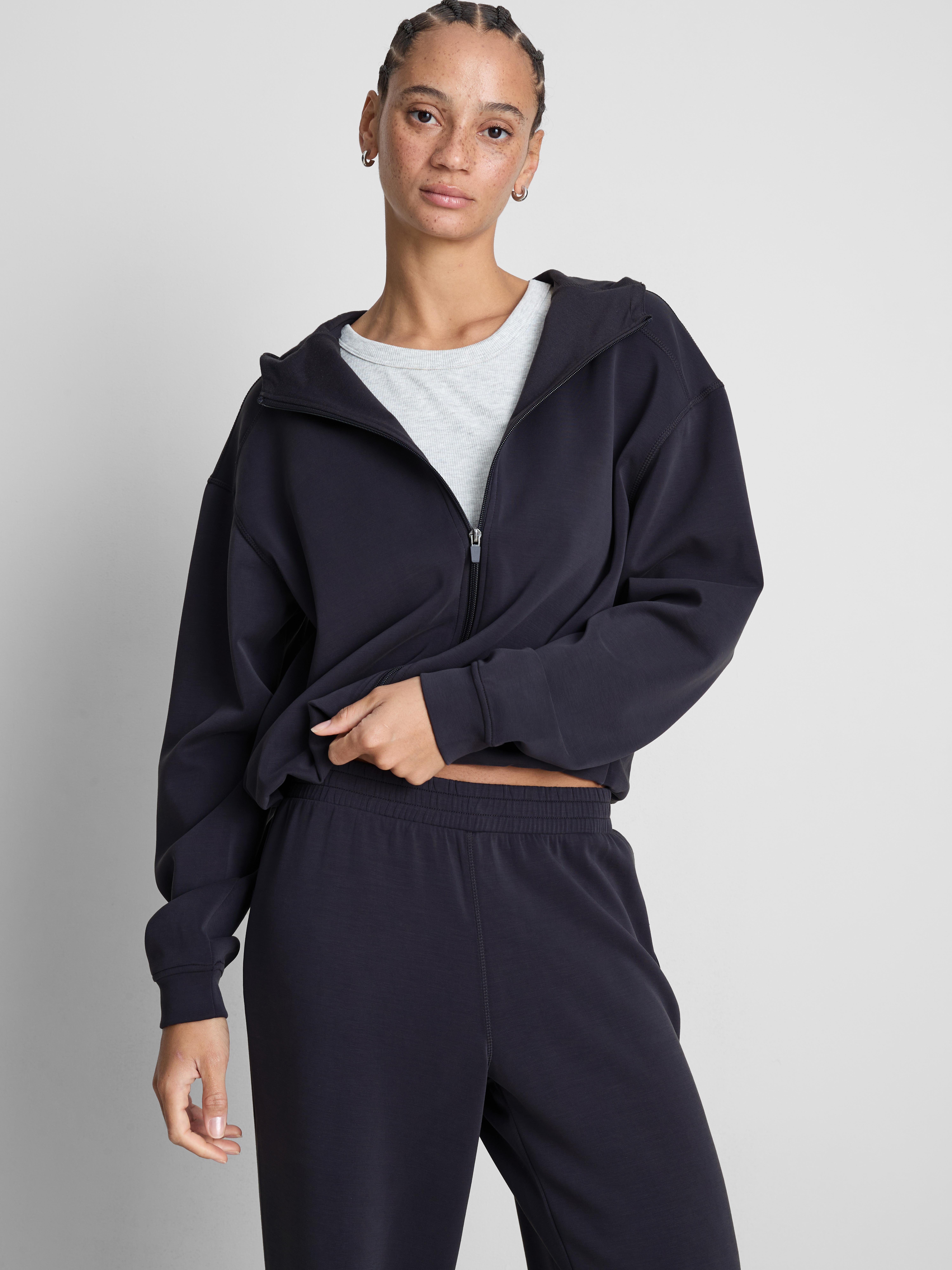 Modal-Blend Zip-Up Hoodie