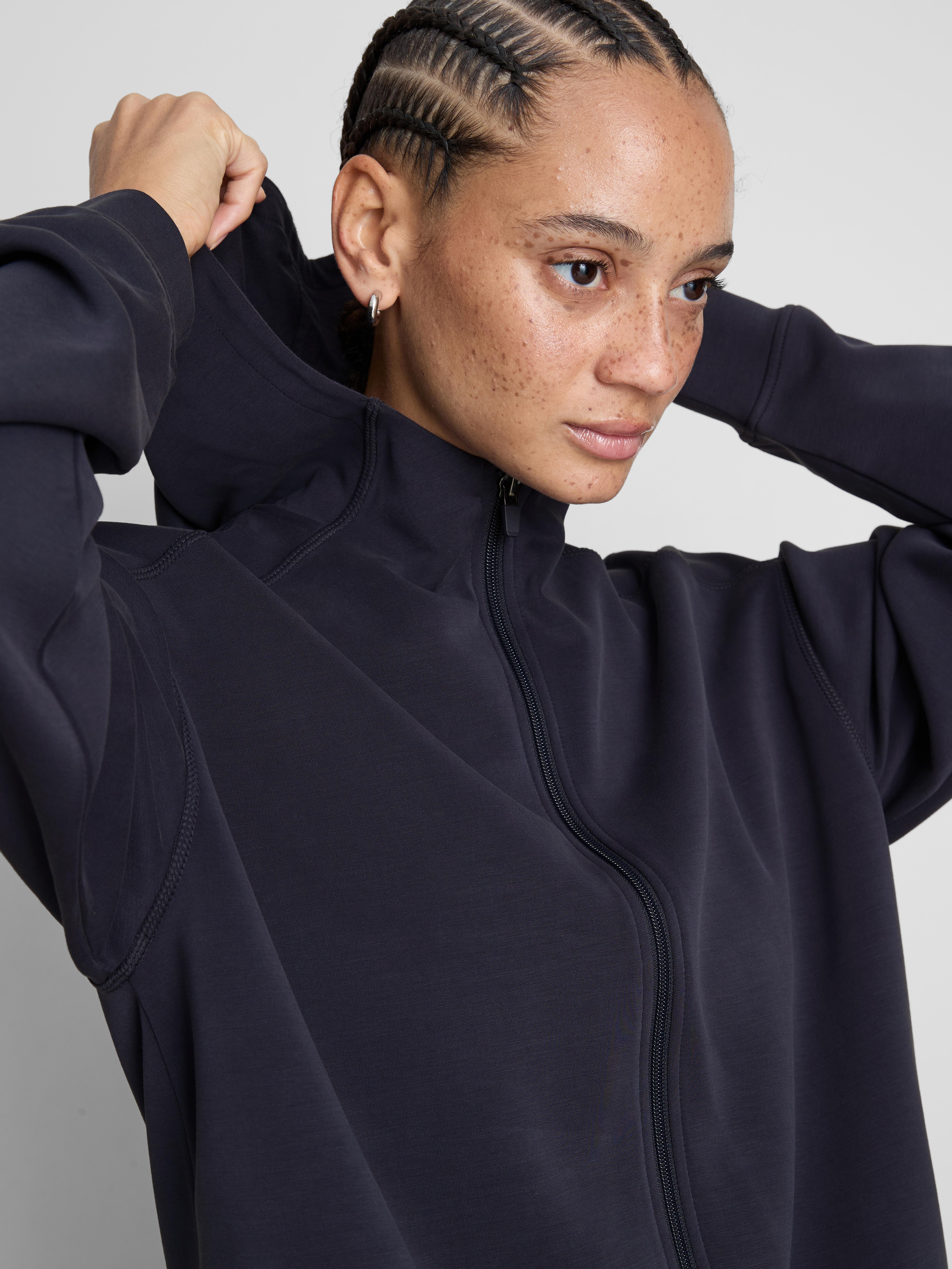 Modal-Blend Zip-Up Hoodie