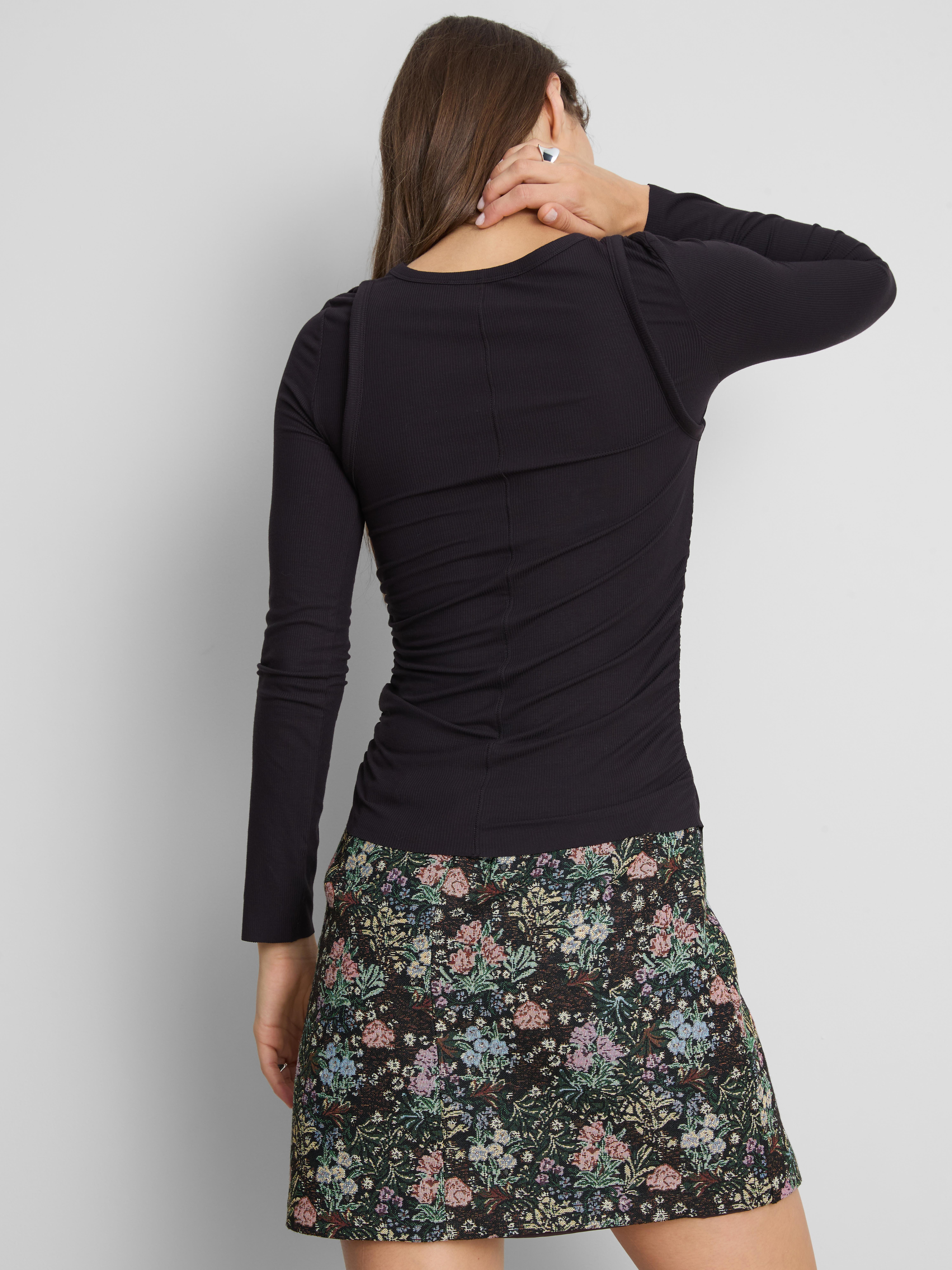 Paula Echevarría Long-Sleeve Double-Layered Top