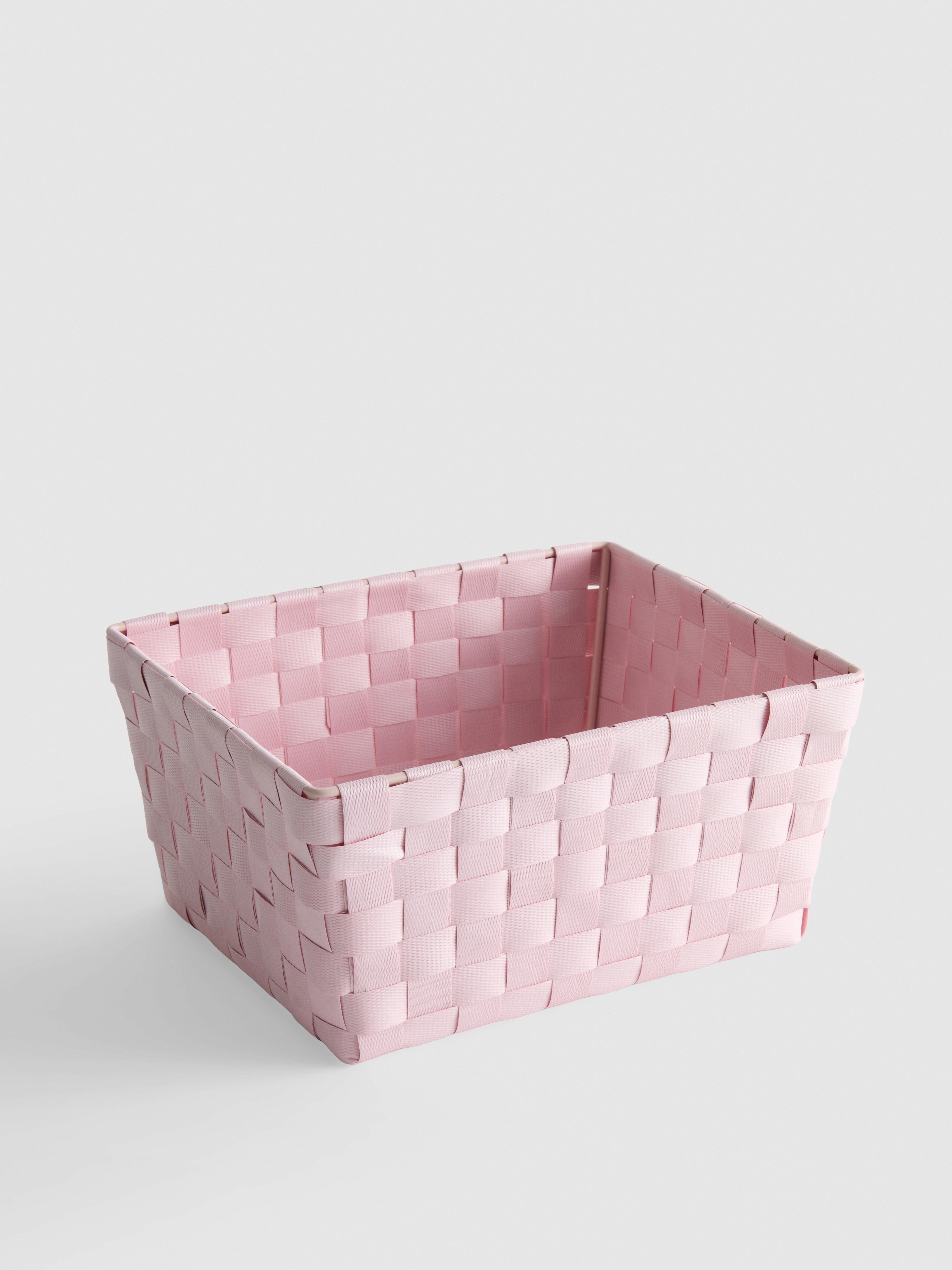 Cesto portaoggetti intrecciato Rosa