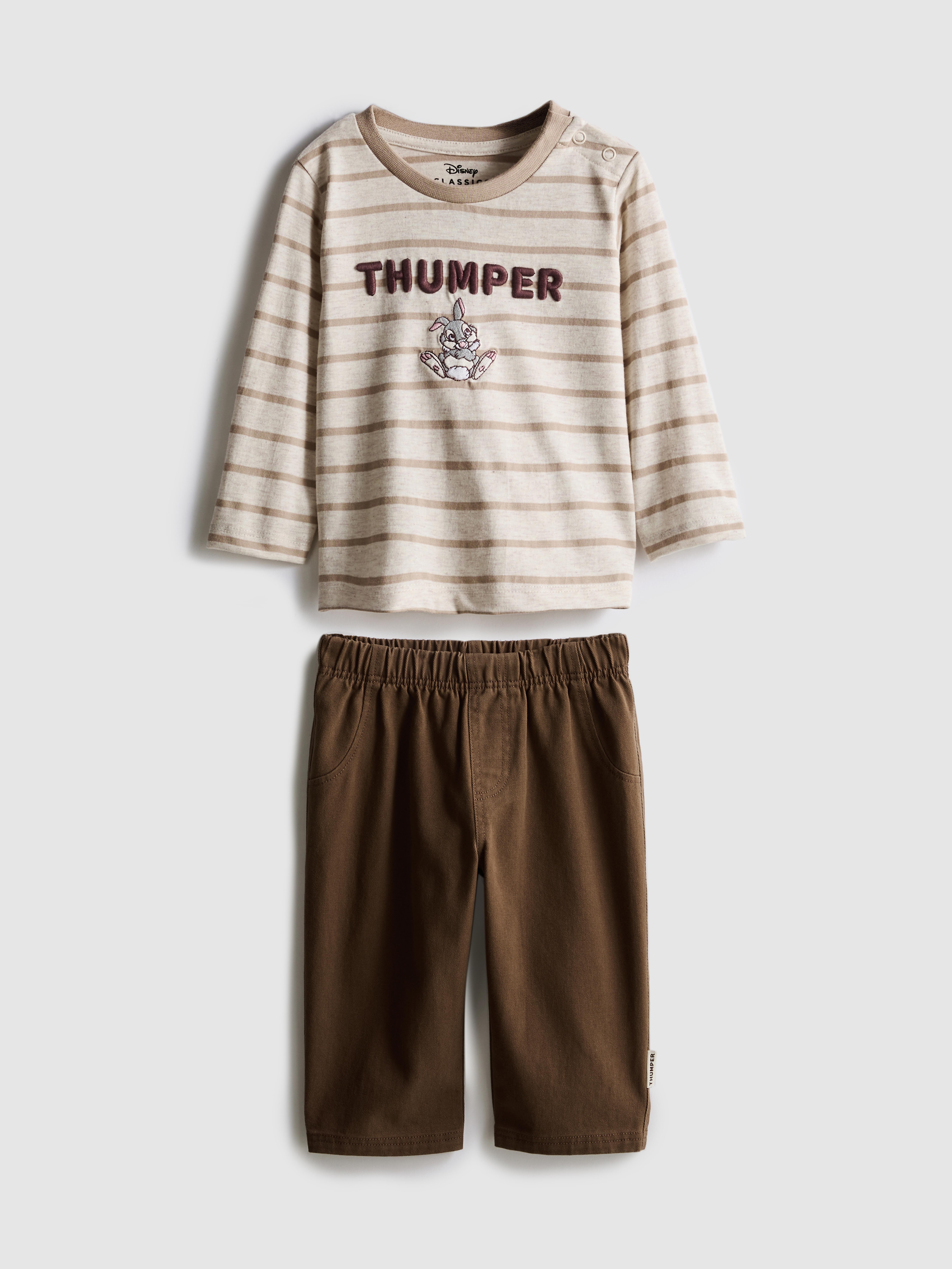 0-18mths | Disney’s Bambi Thumper T-Shirt and Jeans Newborn Set