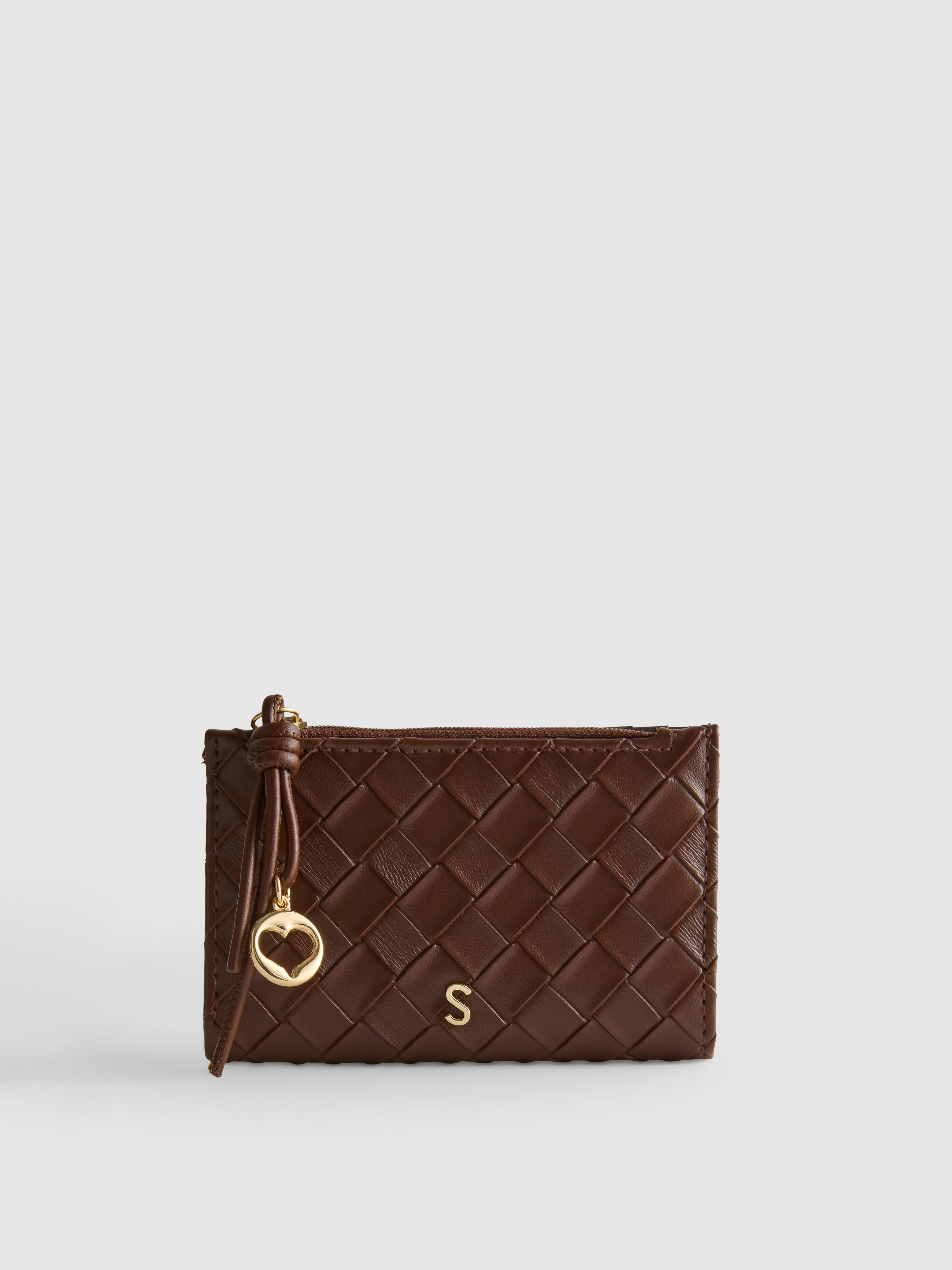 Initial Foldout Purse Chocolate